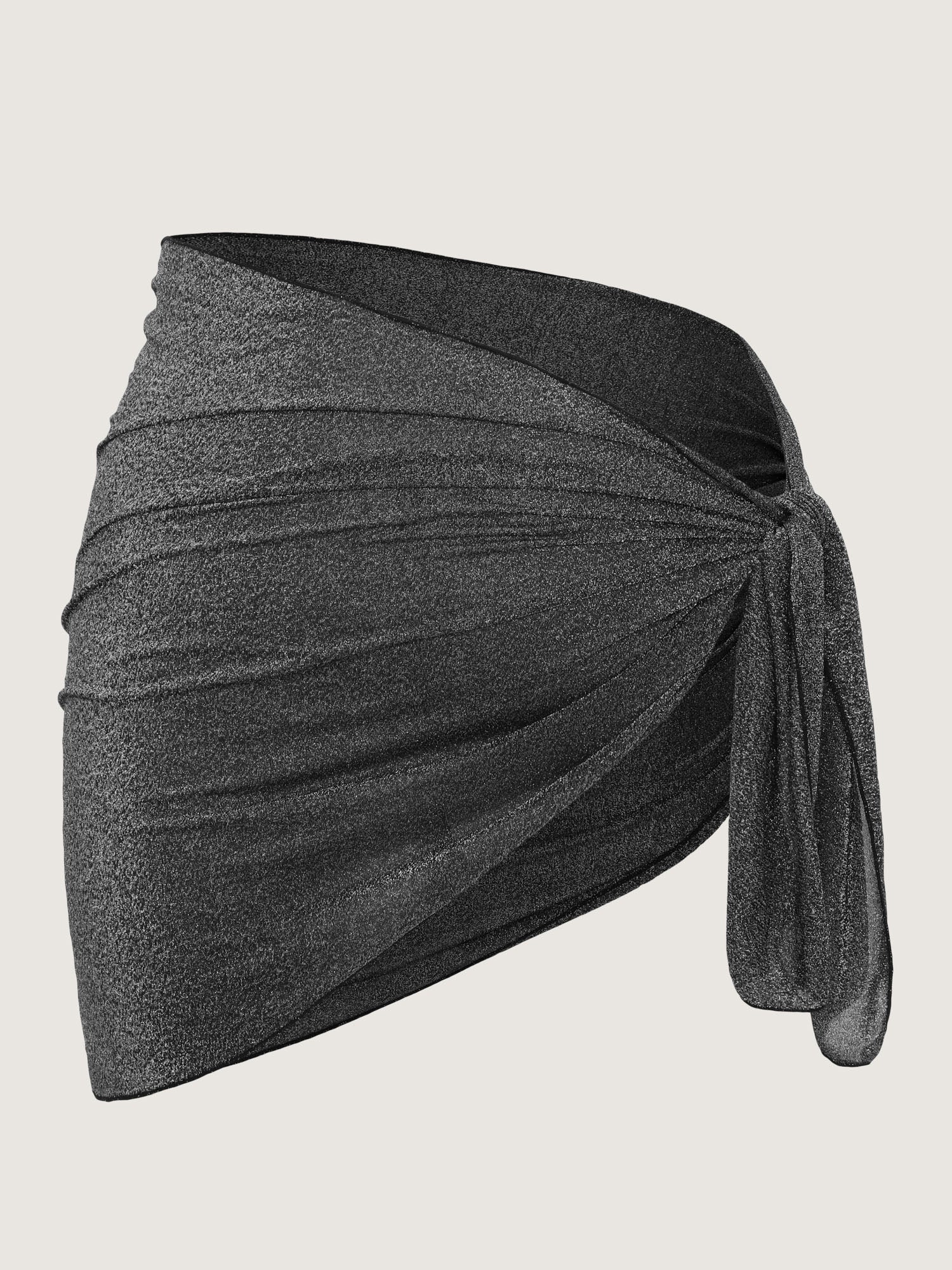 Metallic Sparkle Stretchy Tie Side Swim Bottoms - Image 9