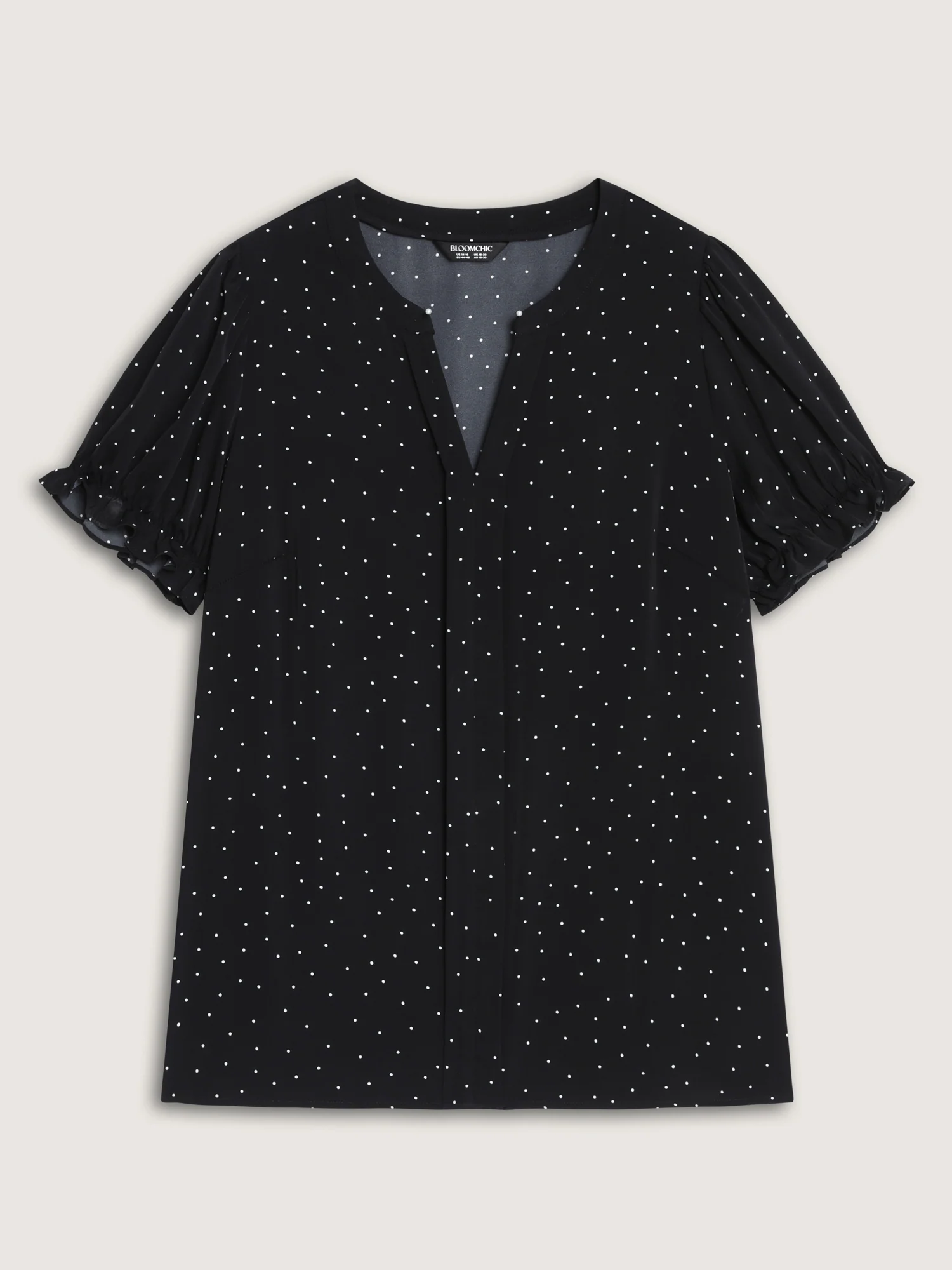 Micro Dots Charm Pleated Blouse - Image 7
