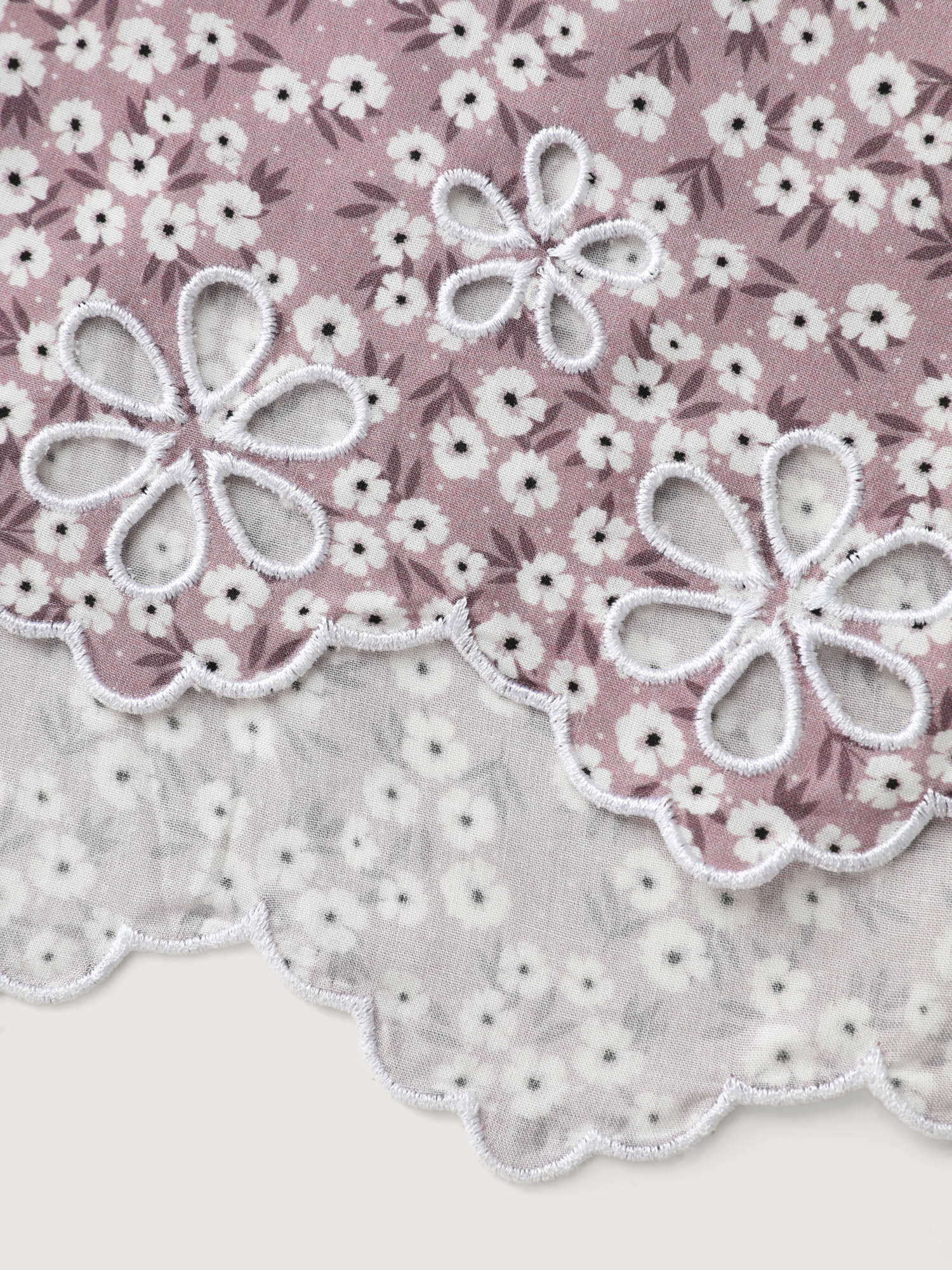 Micro Floral Print Embroidered Shorts - Image 8