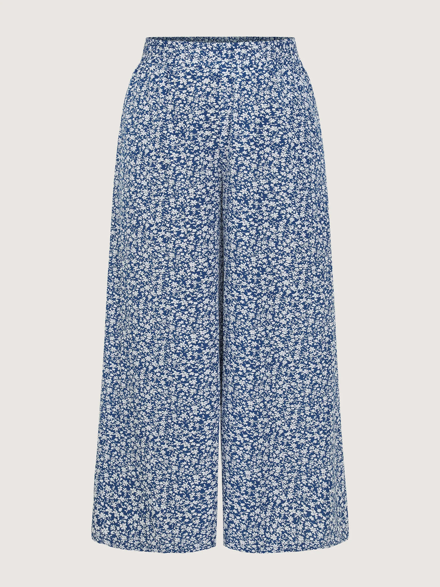 Micro Floral Print Wide-Leg Pants - Image 7