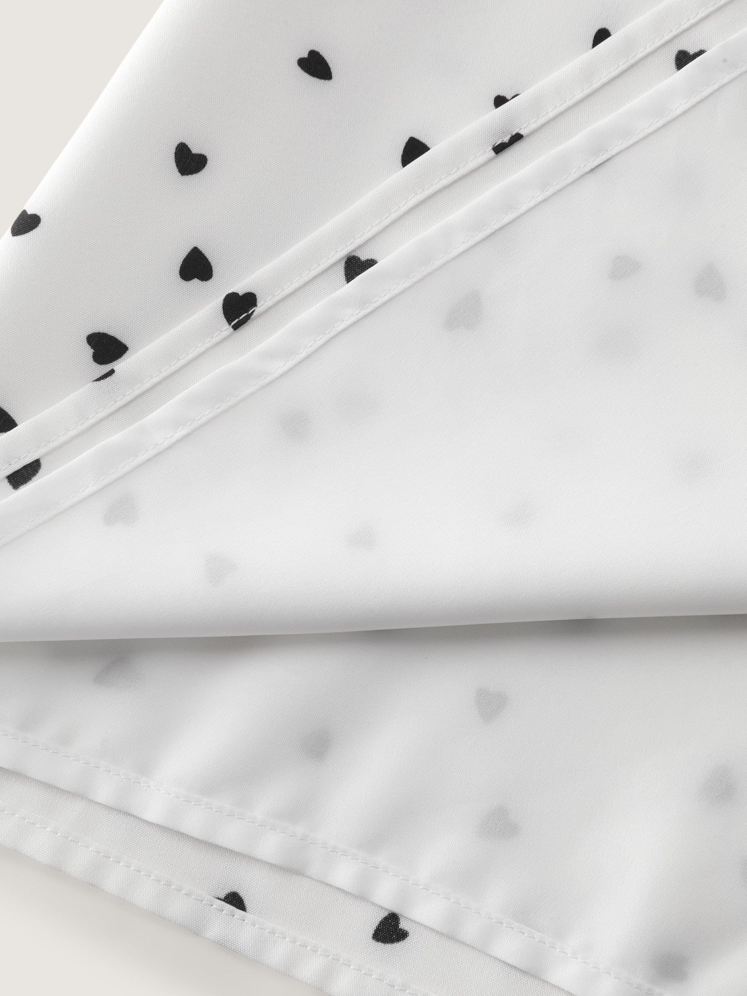 Micro Hearts Print Button Placket Shirt - Image 6