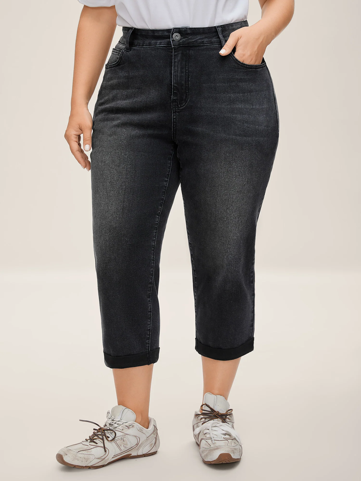 Mid Rise Boyfriend Jeans