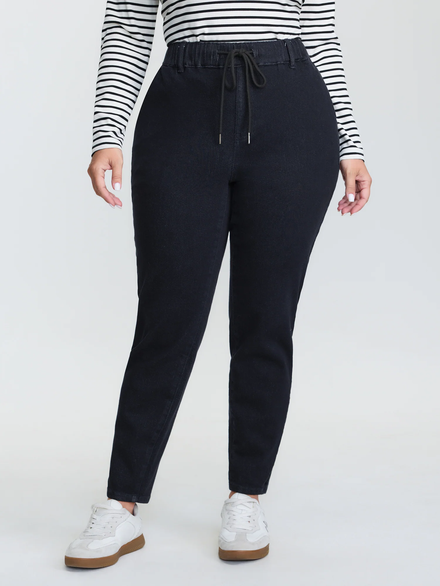 Supersoft Cinched Stretchy Waist Skinny-Fit Jeans - Image 2