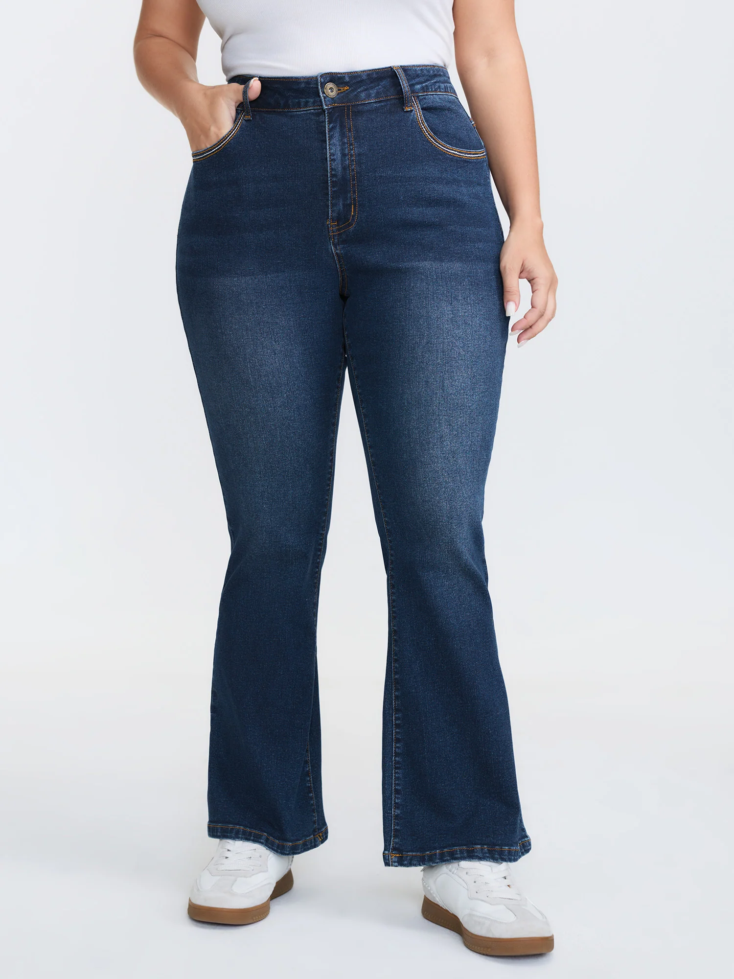 Thigh-Friendly High-Rise Flared Jeans - Image 2