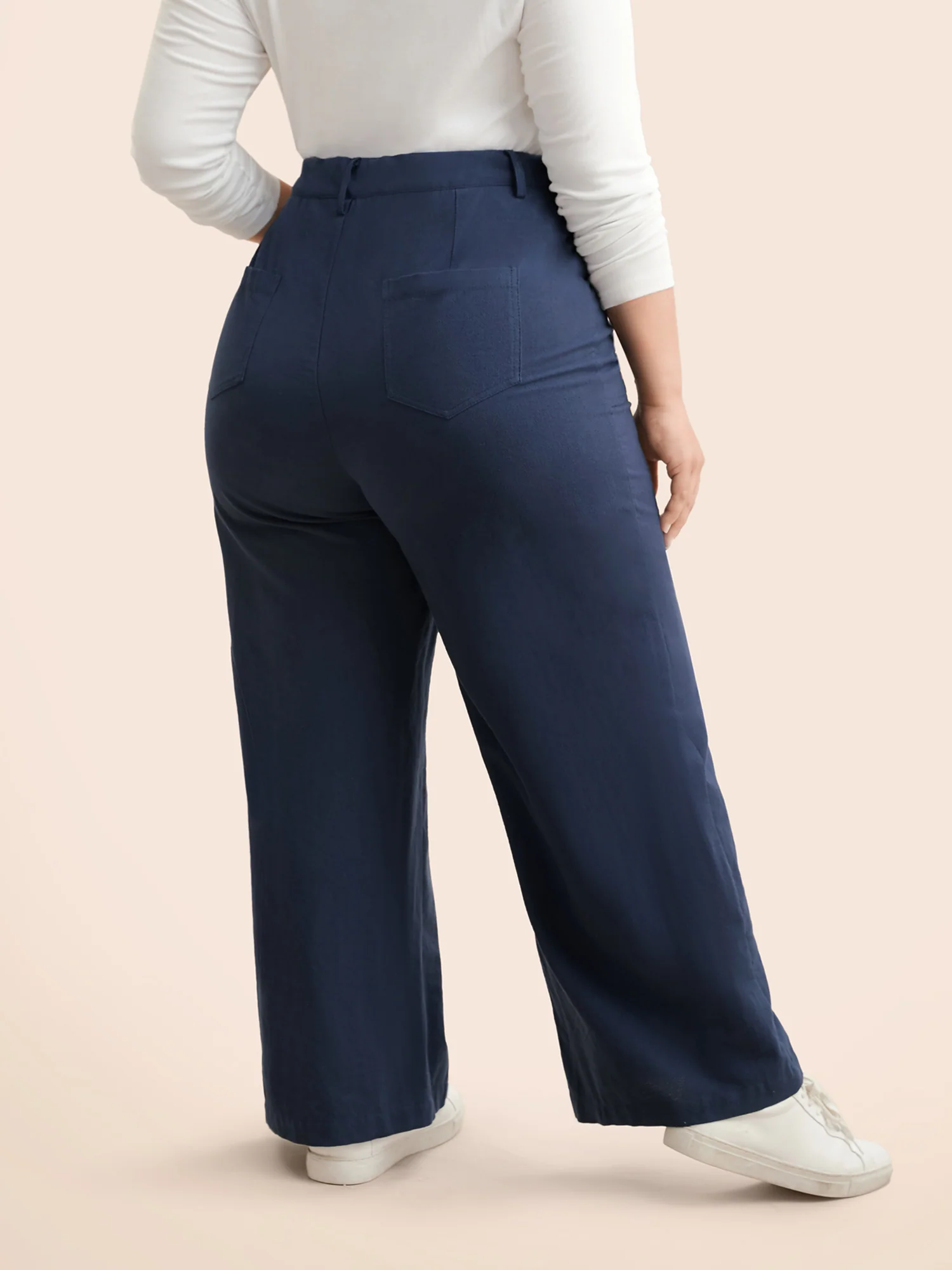 Mid Rise Drawstring Wide Leg Pants - Image 5