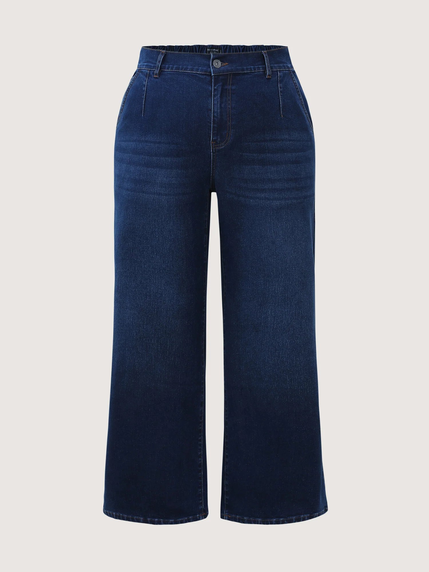 Mid-Rise Elastic Waistband Wide-Leg Jeans - Image 6
