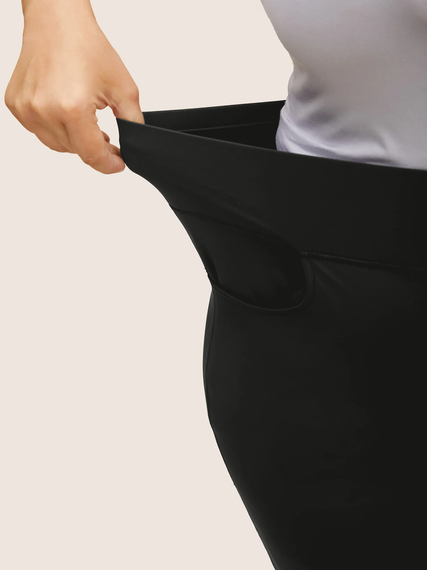 Mid Rise High Stretch Bootcut Leggings - Image 3