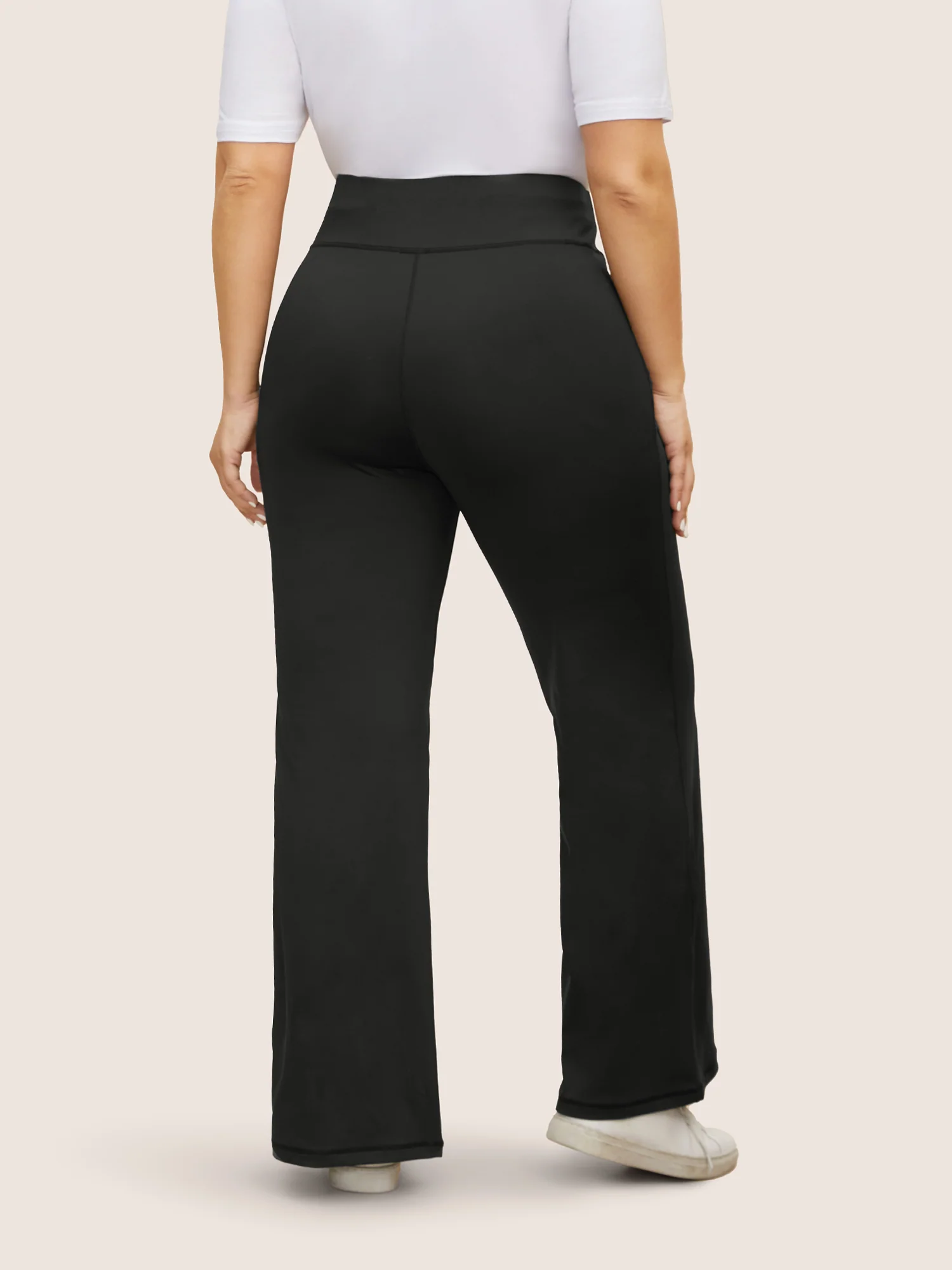 Mid Rise High Stretch Bootcut Leggings - Image 4