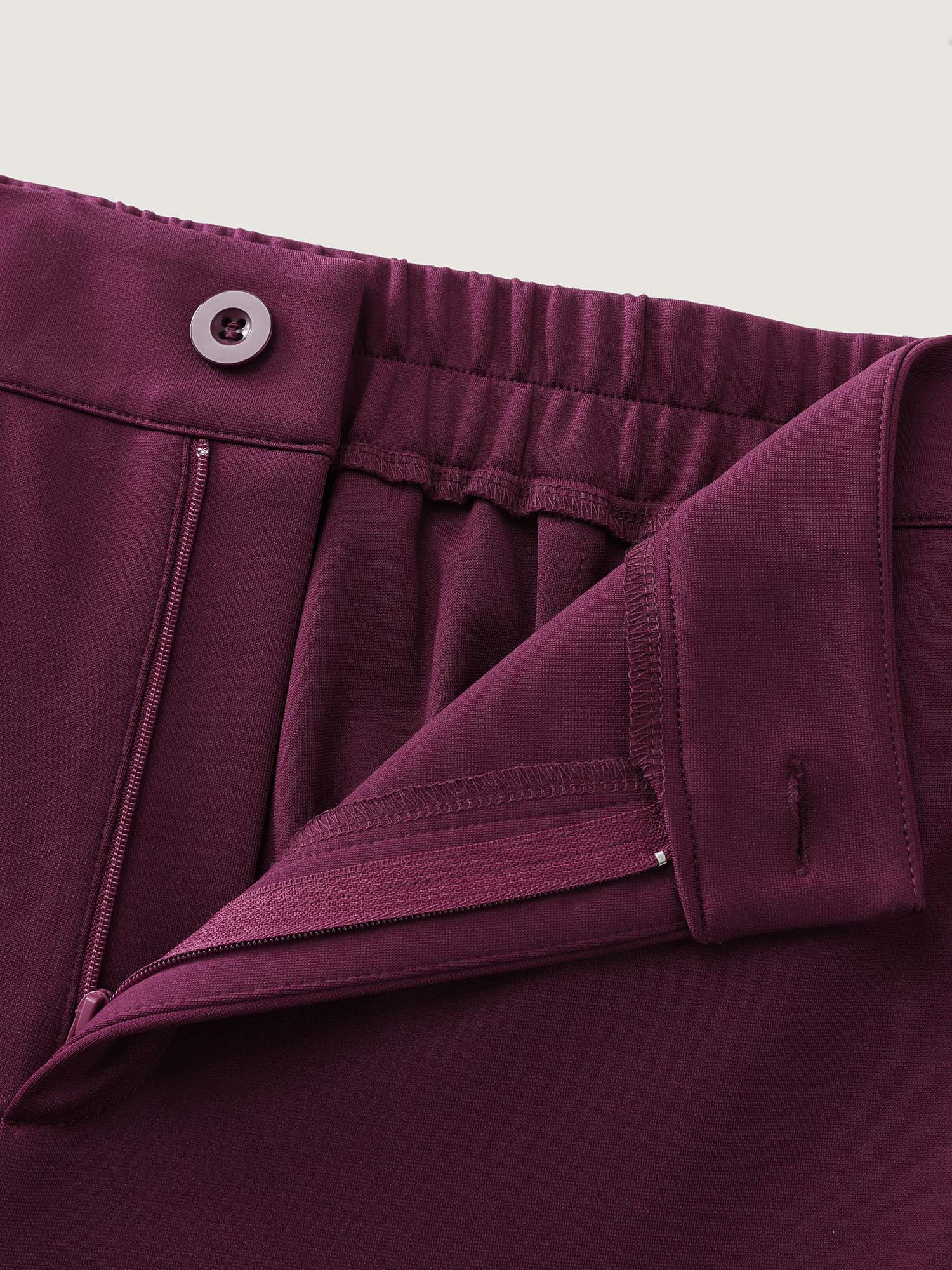Mid-Rise Plain Bootcut Pants - Image 8