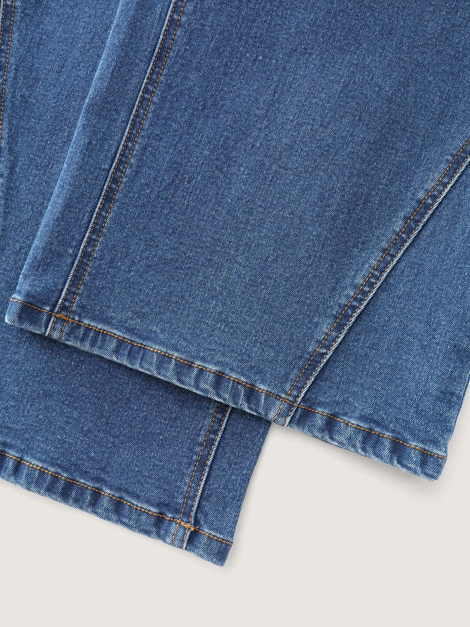 Cinched High-Waist Straight-Leg Jeans - Image 6