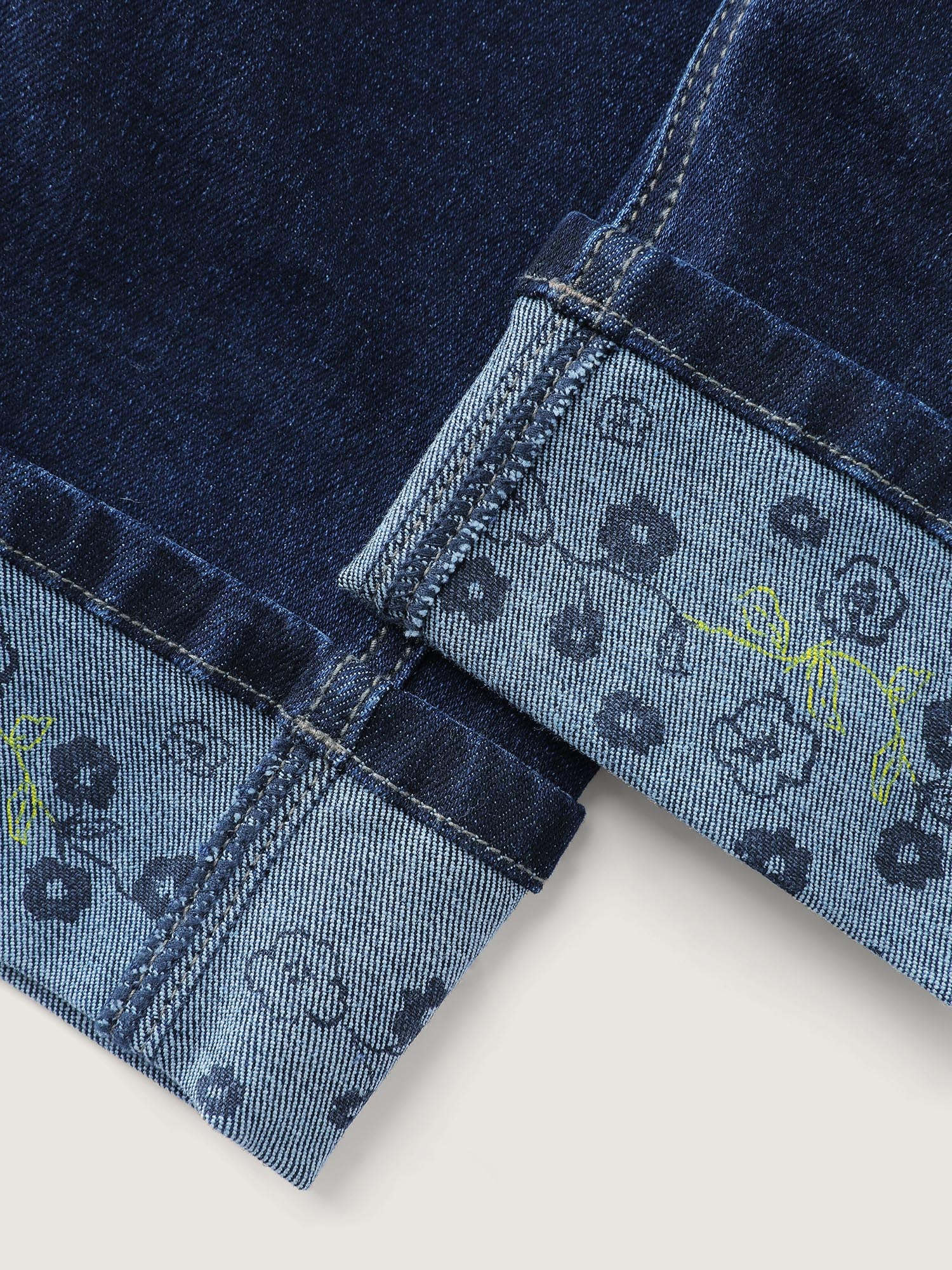 Floral Folded Hem Cropped Skinny-Fit Jeans - Image 7