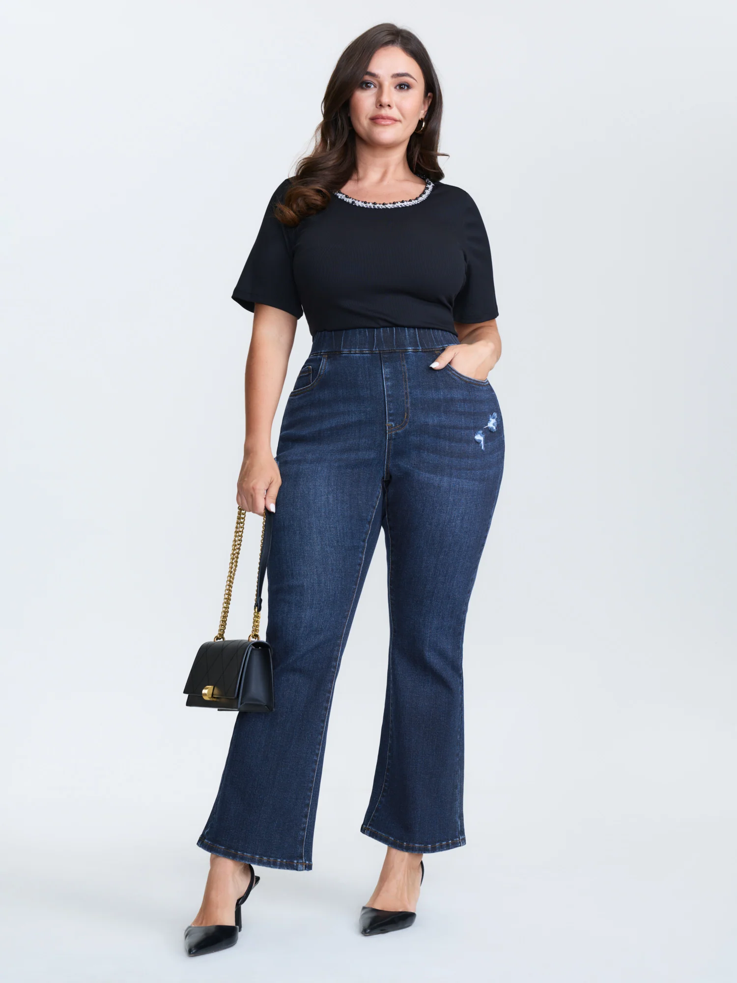 Super Stretchy High-Rise Flare Jeans - Image 2