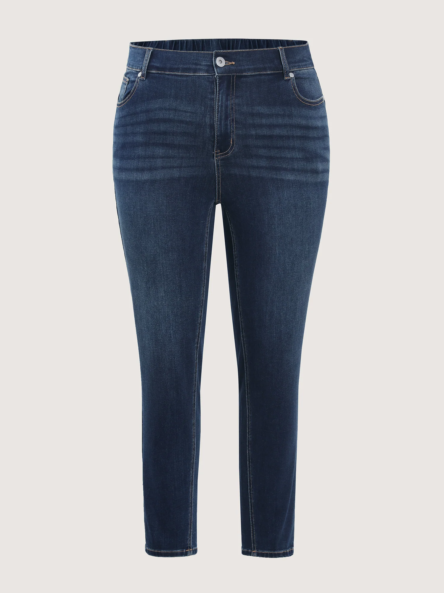 Mid-Rise Stretchy Straight Leg Jeans - Image 10