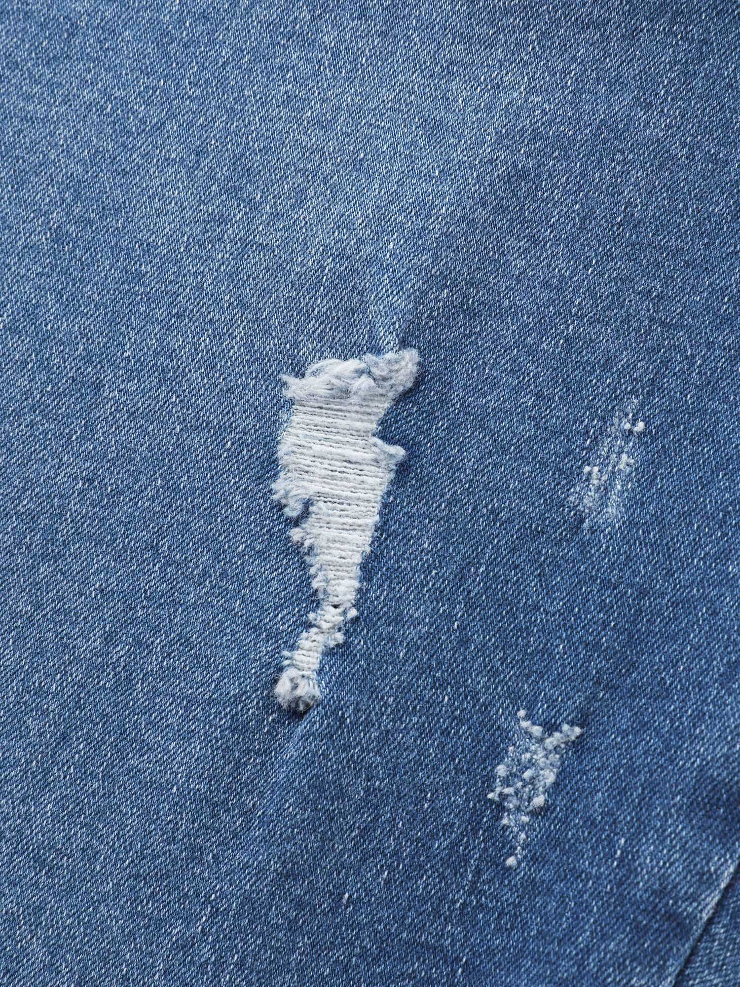 Thigh-Friendly Washed And Distressed Flare Jeans - Image 6