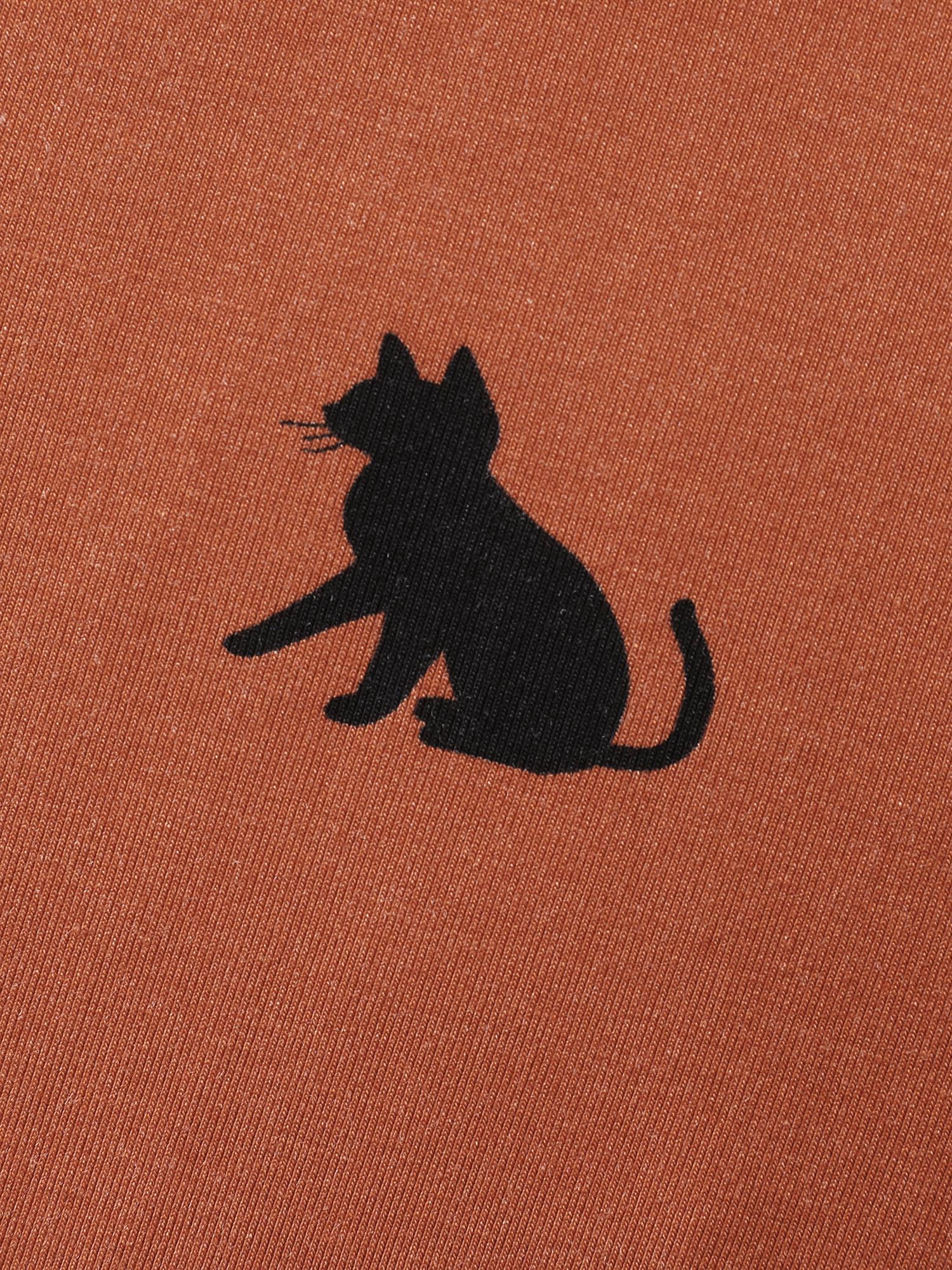 Midnight Cat Print Lounge Top - Image 6