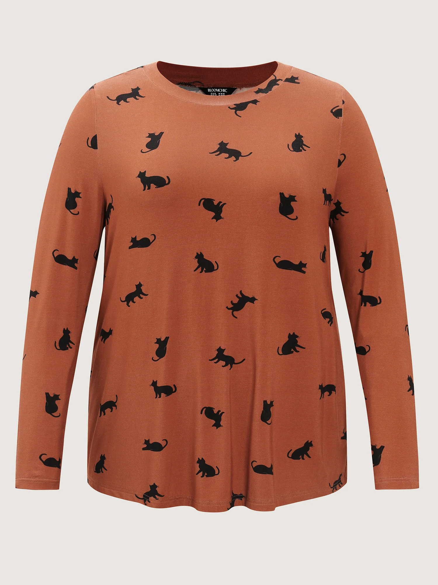 Midnight Cat Print Lounge Top - Image 7