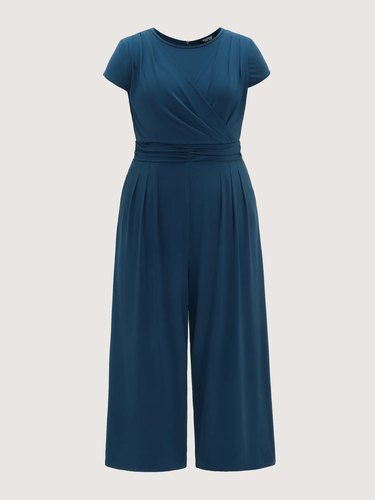 Minimalist Overlap Plain Jumpsuit - Image 7