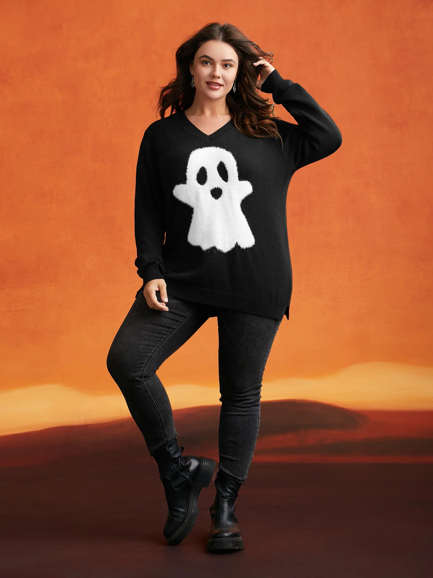 Mink Touch Ghost Printed Pullover - Image 3