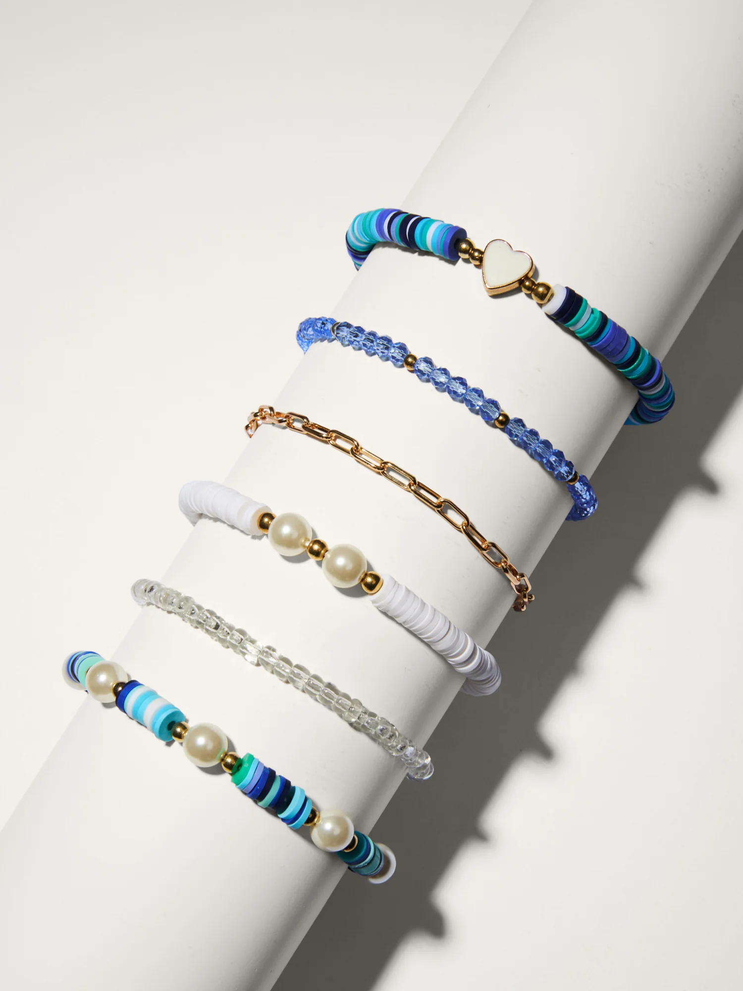 Mixed Beaded Stackable Bracelet Set - Image 4