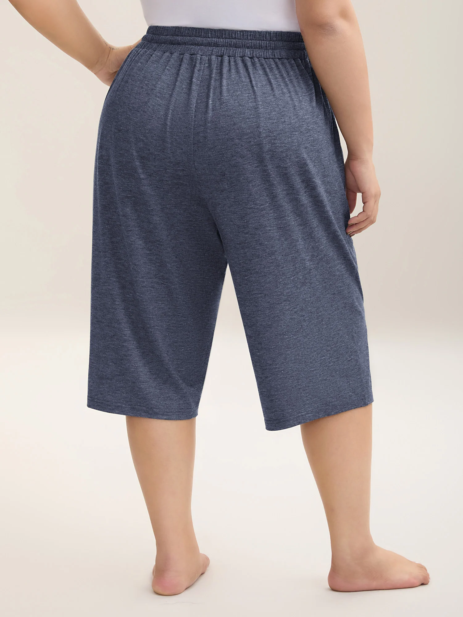 Mixed Color Knit Drawstring Loungewear Bottoms - Image 15