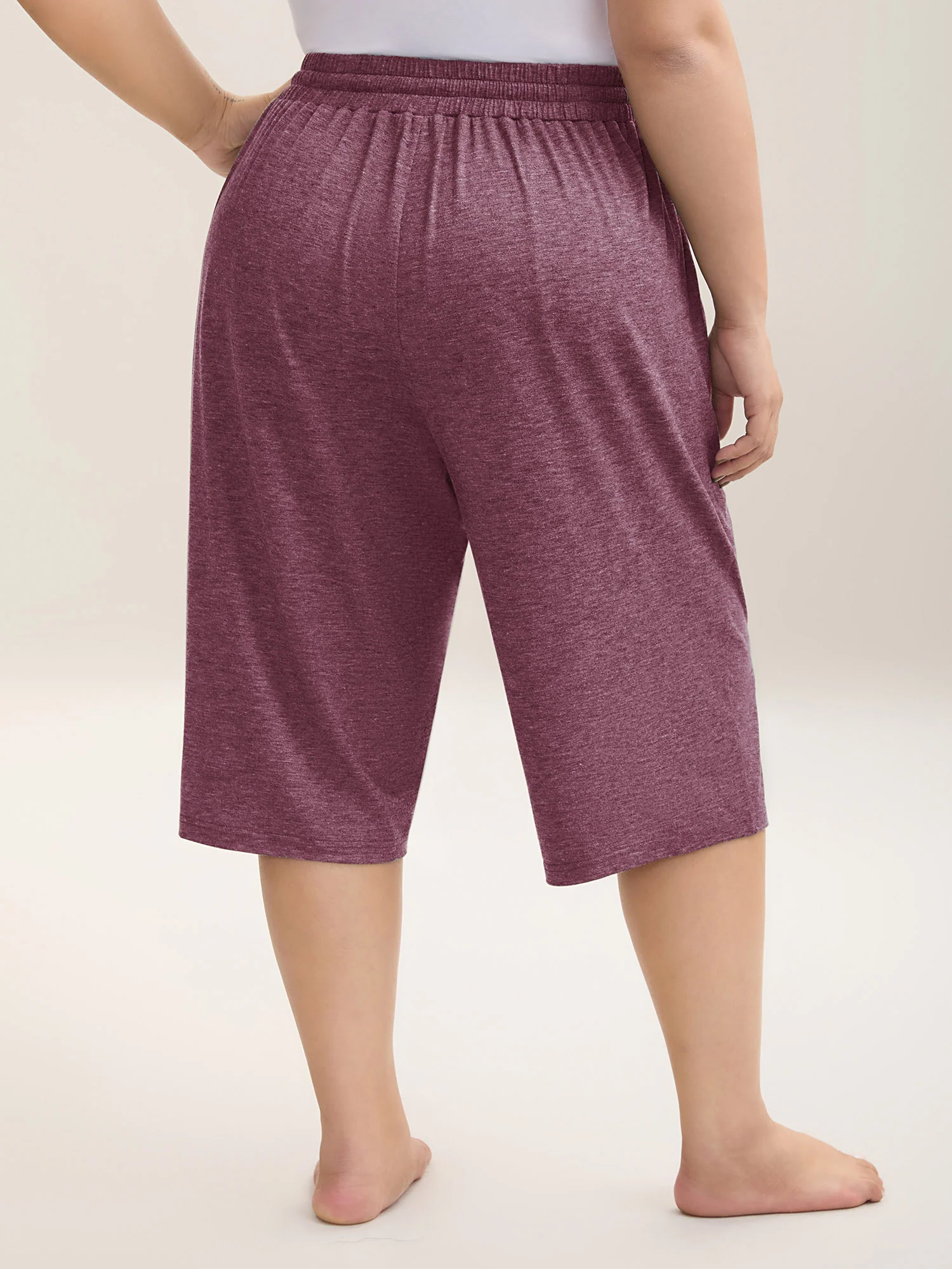 Mixed Color Knit Drawstring Loungewear Bottoms - Image 19