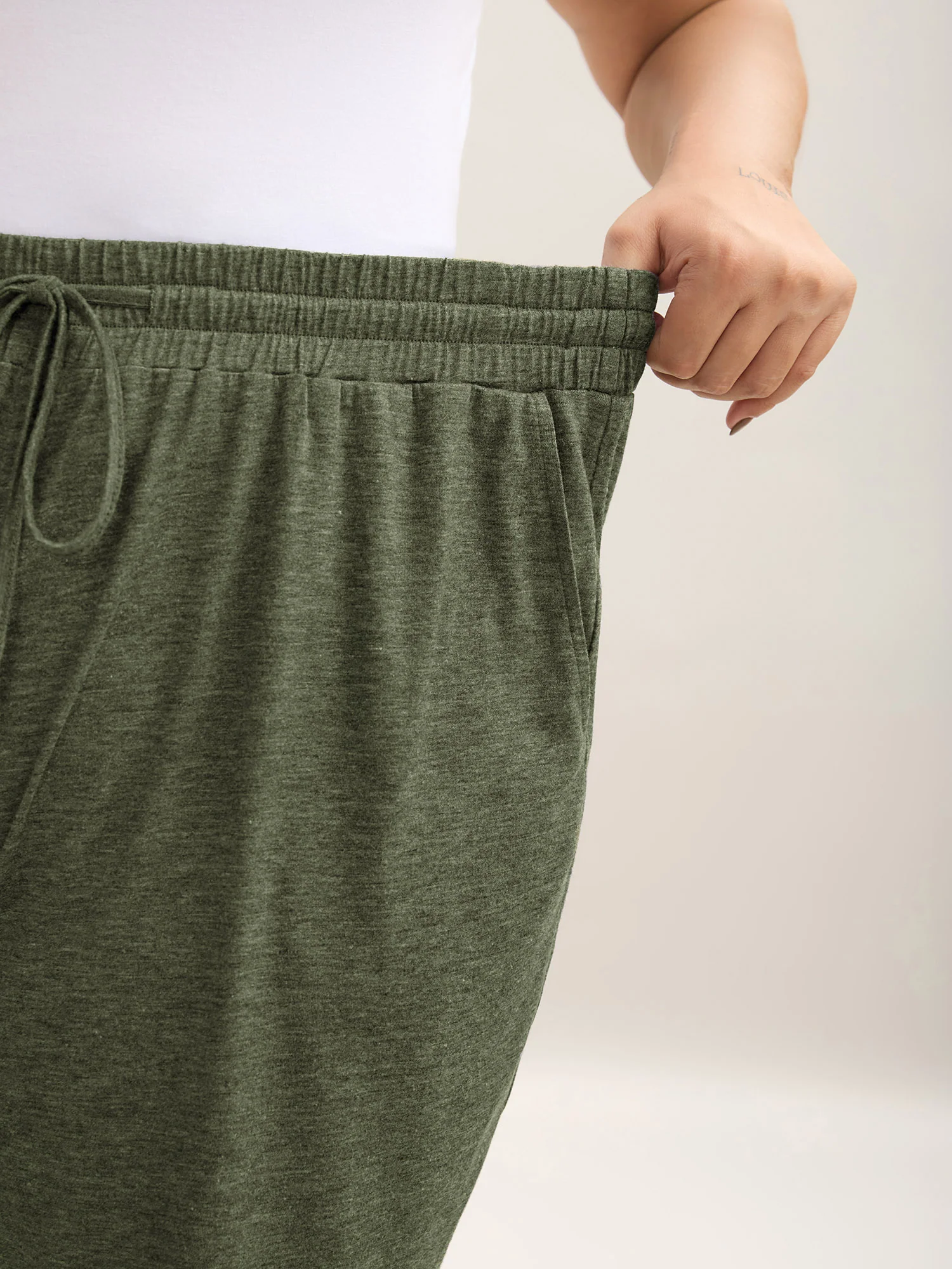 Mixed Color Knit Drawstring Loungewear Bottoms - Image 22