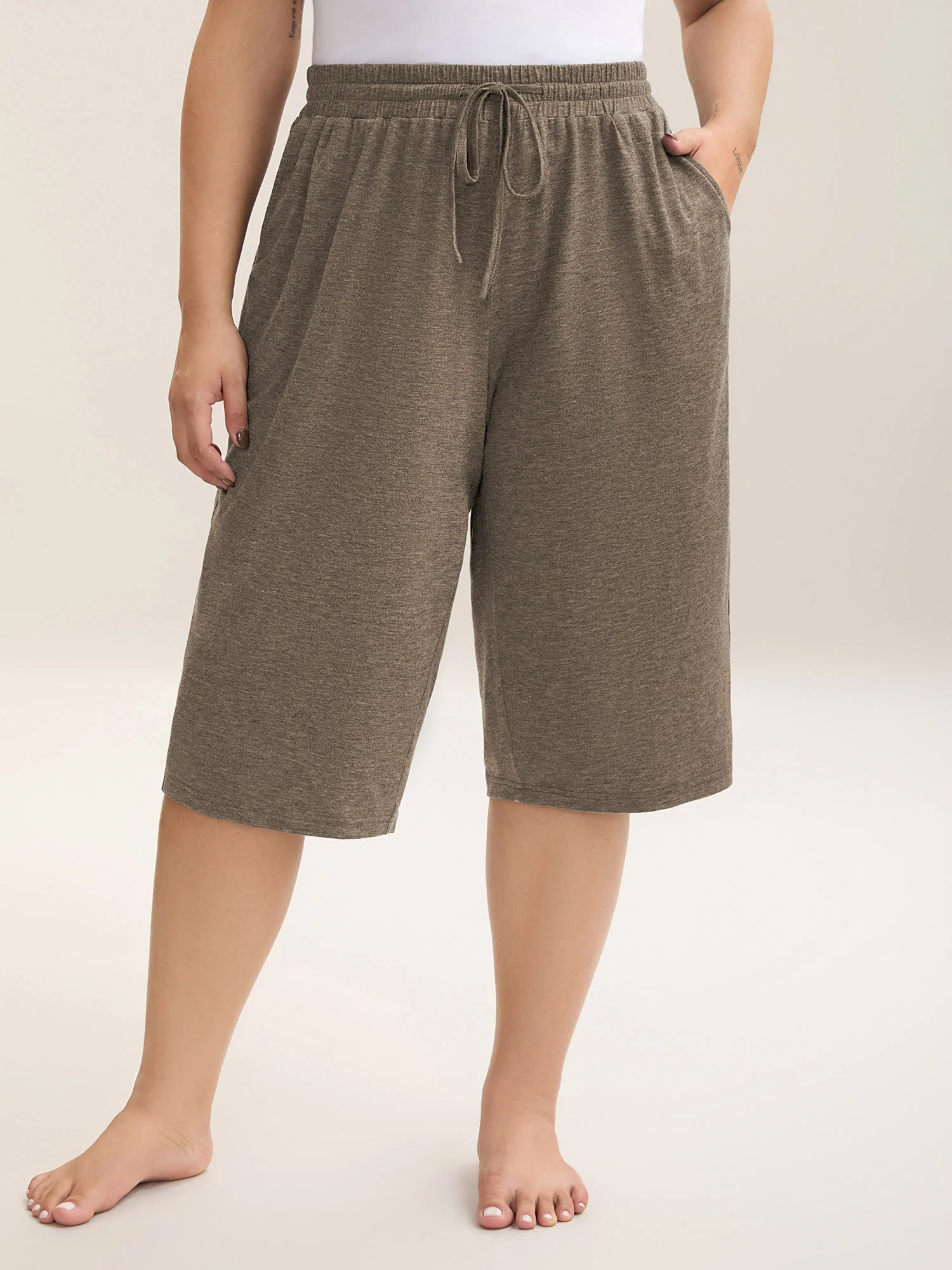Mixed Color Knit Drawstring Loungewear Bottoms - Image 24