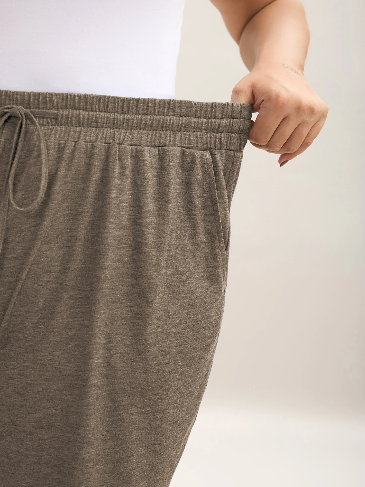 Mixed Color Knit Drawstring Loungewear Bottoms - Image 26