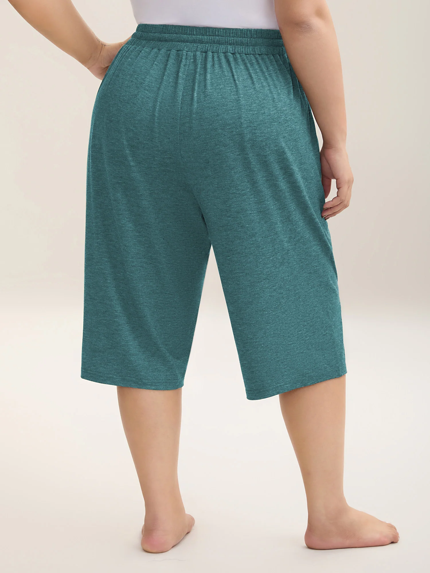 Mixed Color Knit Drawstring Loungewear Bottoms - Image 39