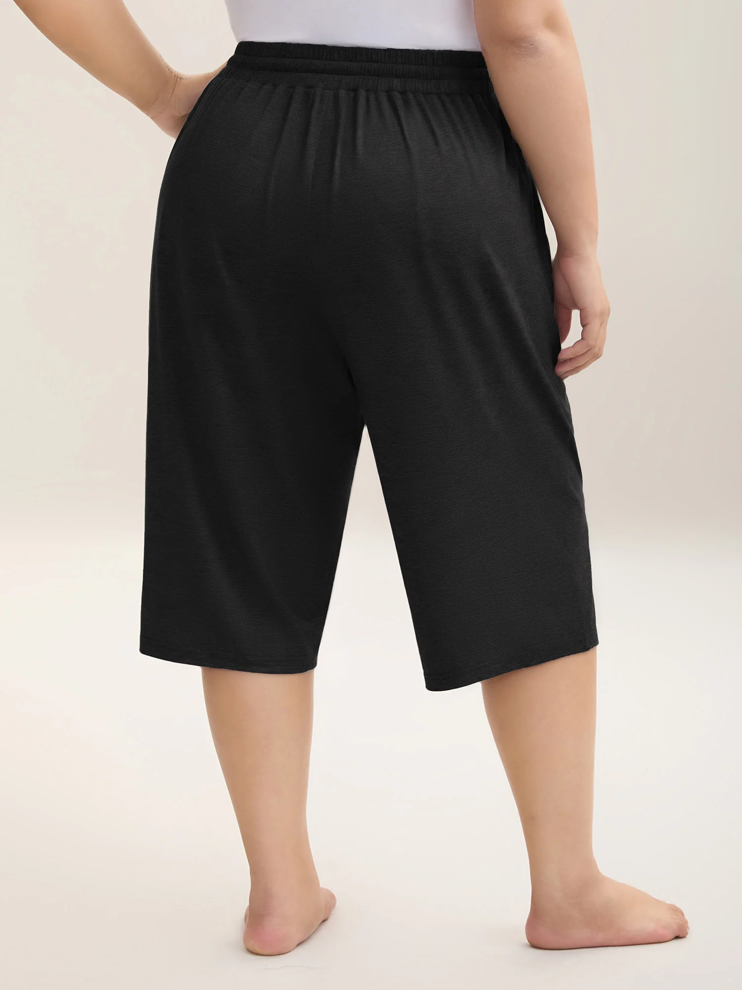 Mixed Color Knit Drawstring Loungewear Bottoms - Image 4