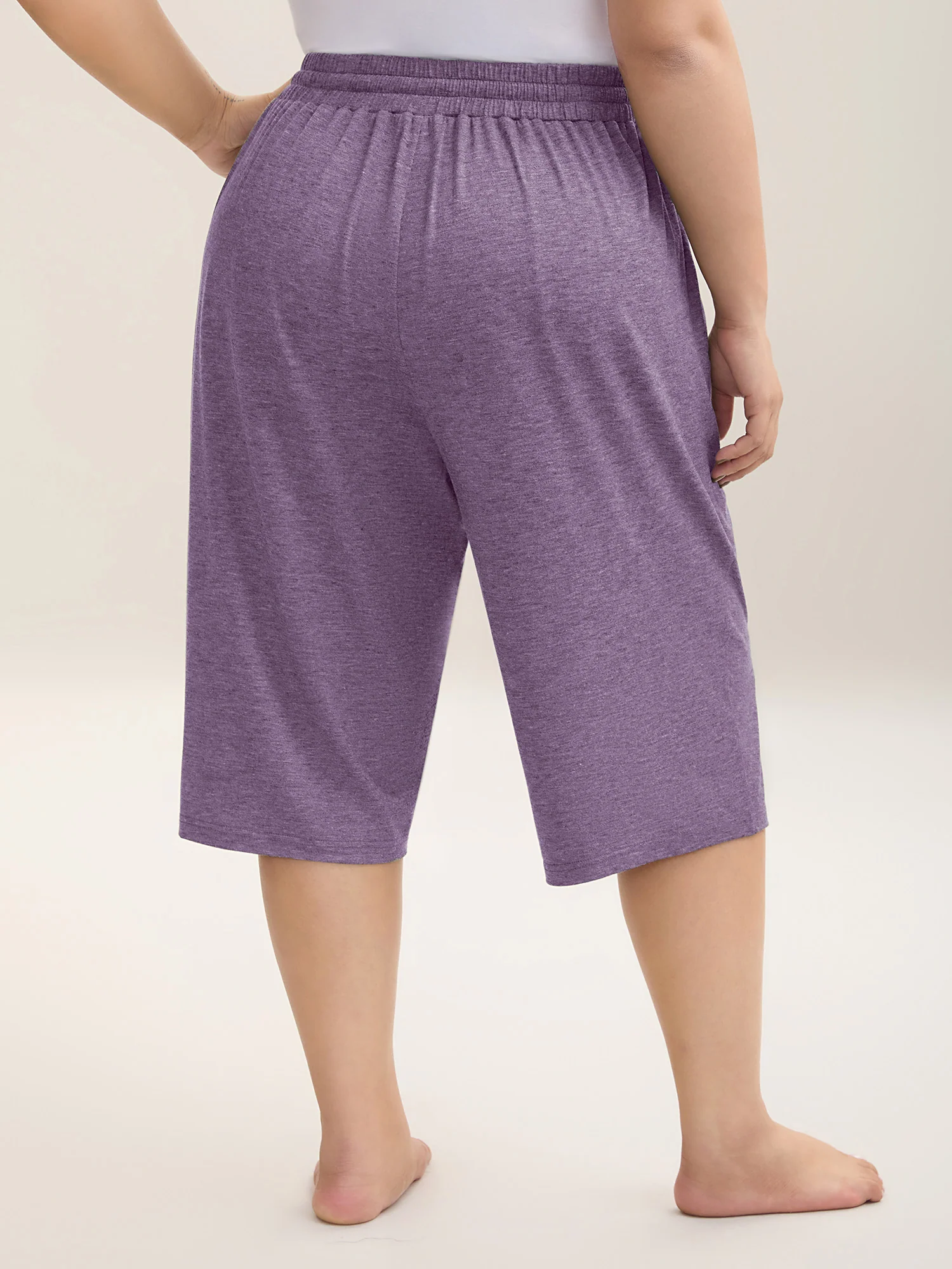 Mixed Color Knit Drawstring Loungewear Bottoms - Image 43