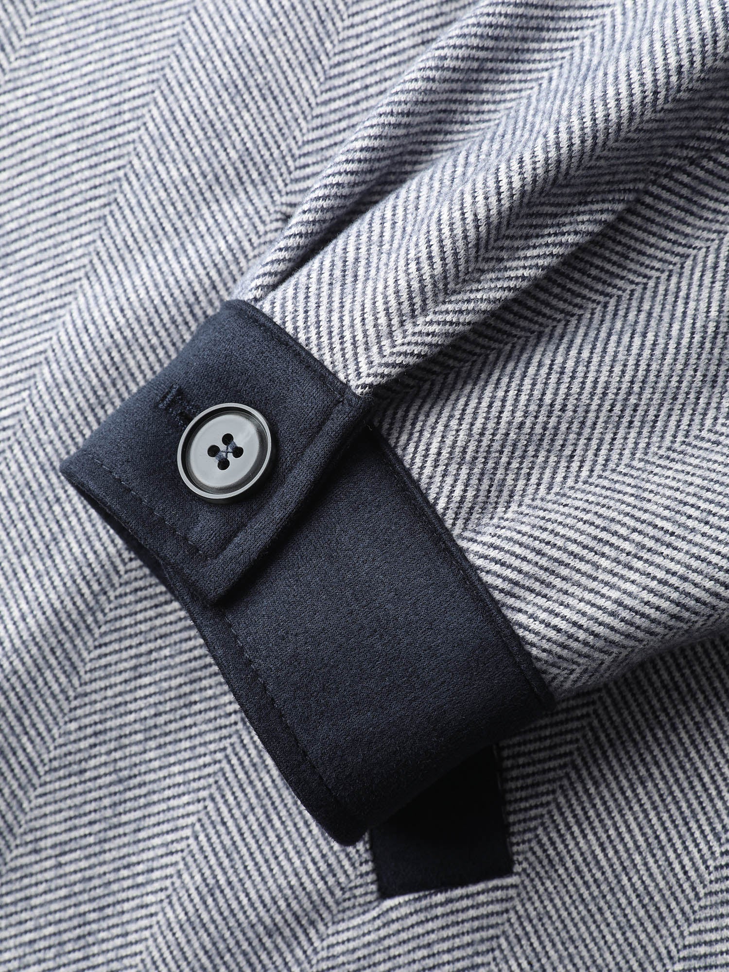Mixed Material Lined Contrast Jacket - Image 8