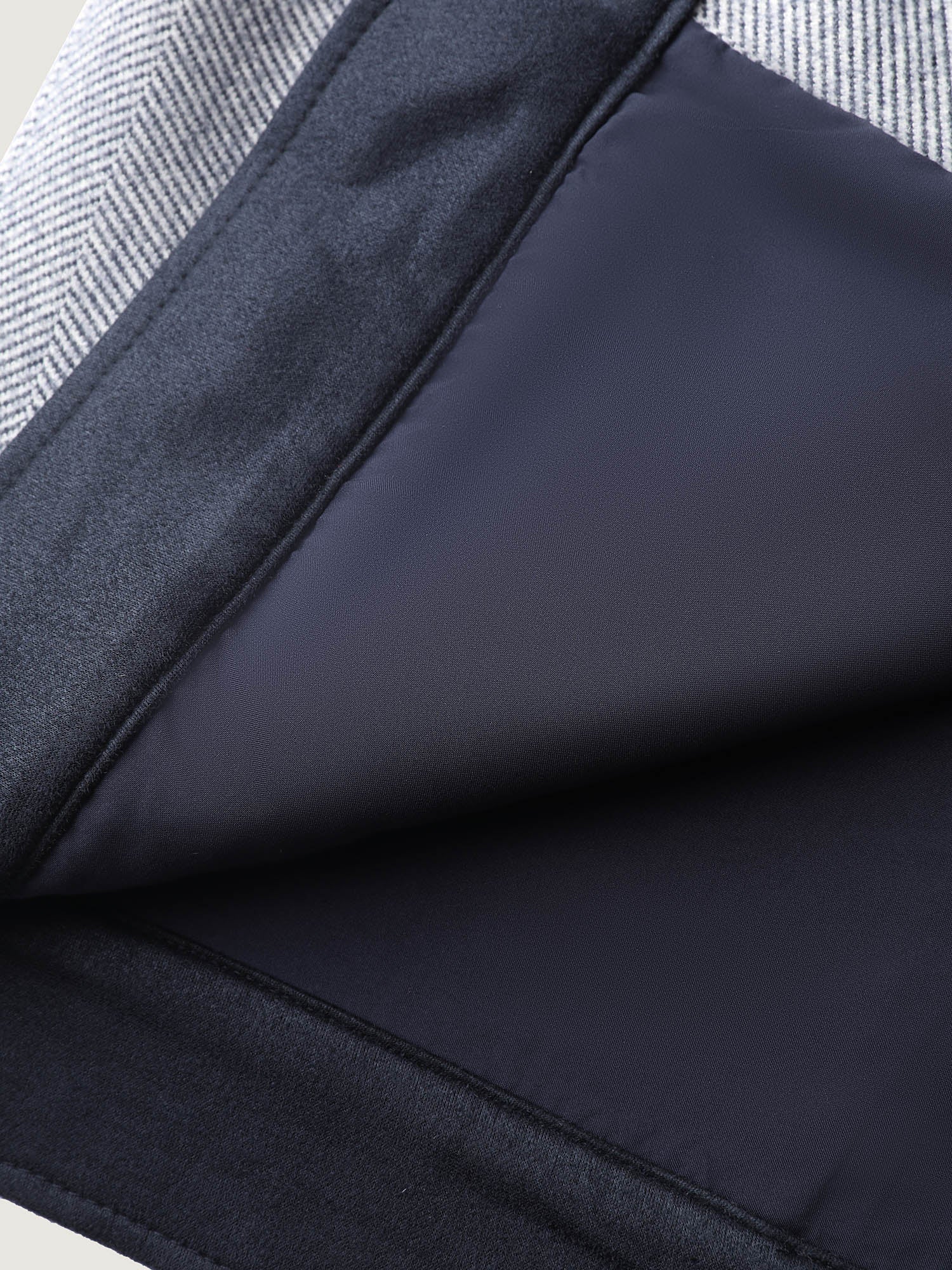 Mixed Material Lined Contrast Jacket - Image 9