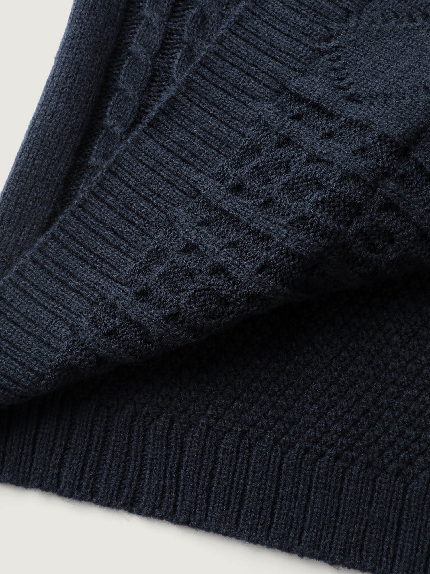 Mixed Texture Cable Stitch Pockets Knit Cardigan - Image 7