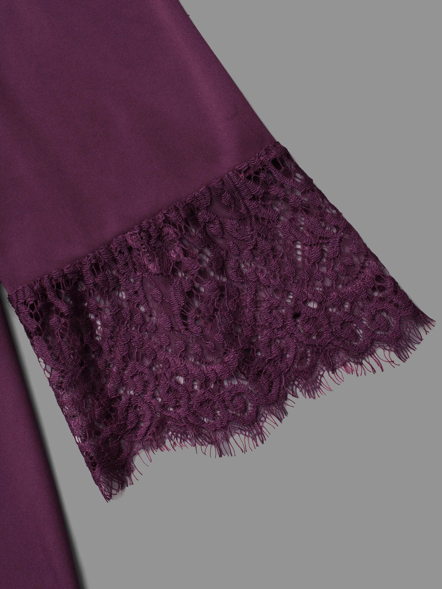 Mock Neck Crochet Lace Belted Dress - Image 7