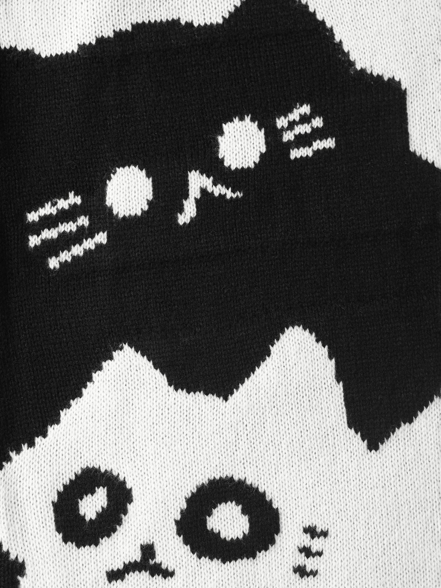 Monochrome Cats Crewneck Pullover - Image 6