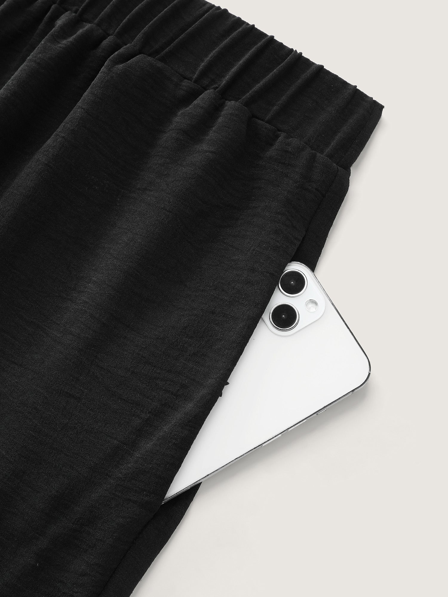 Monochrome Floral Pattern Pants - Image 6