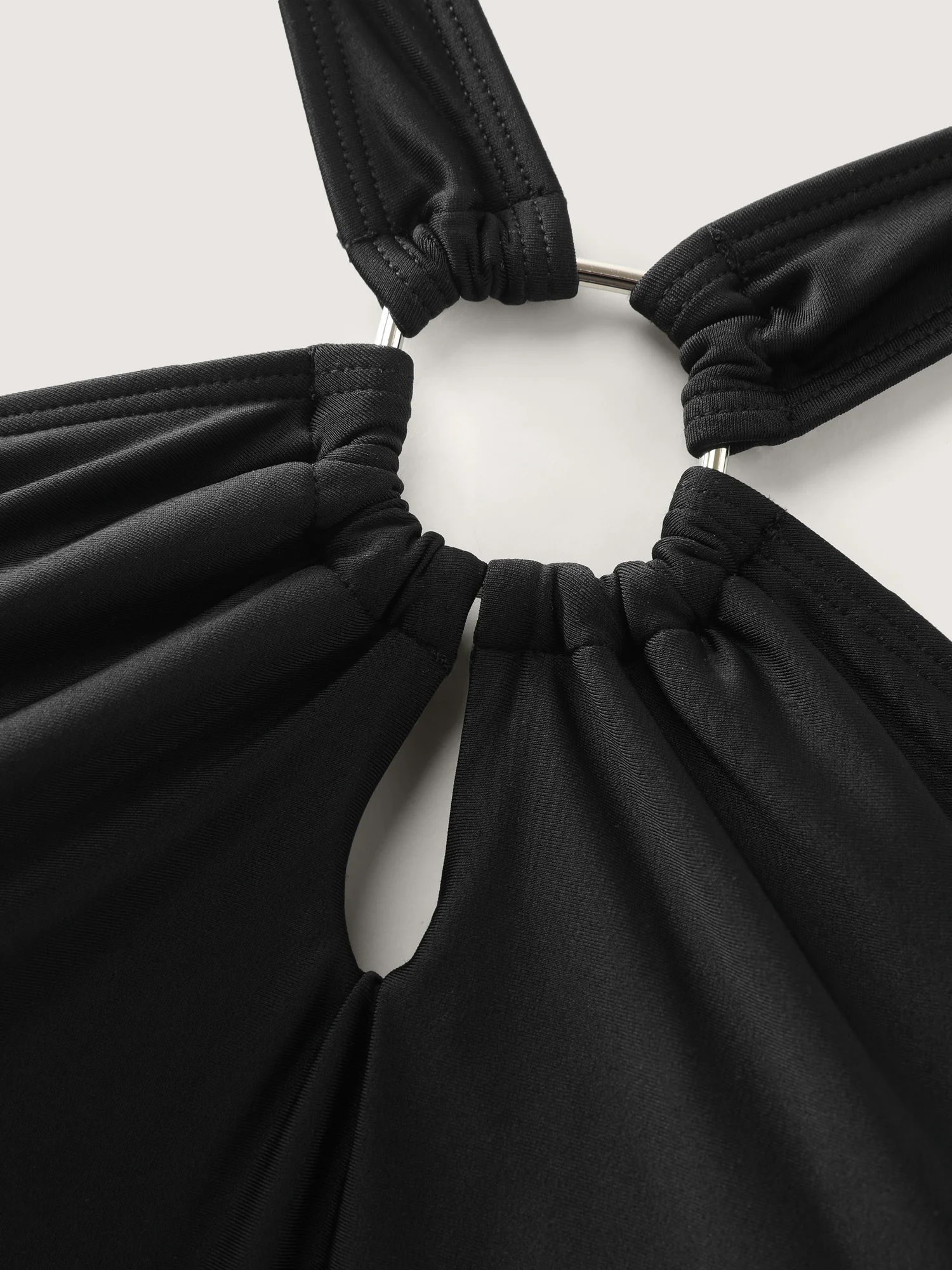 Monochrome Tropical Floral Sheer Swim Dress - Image 6