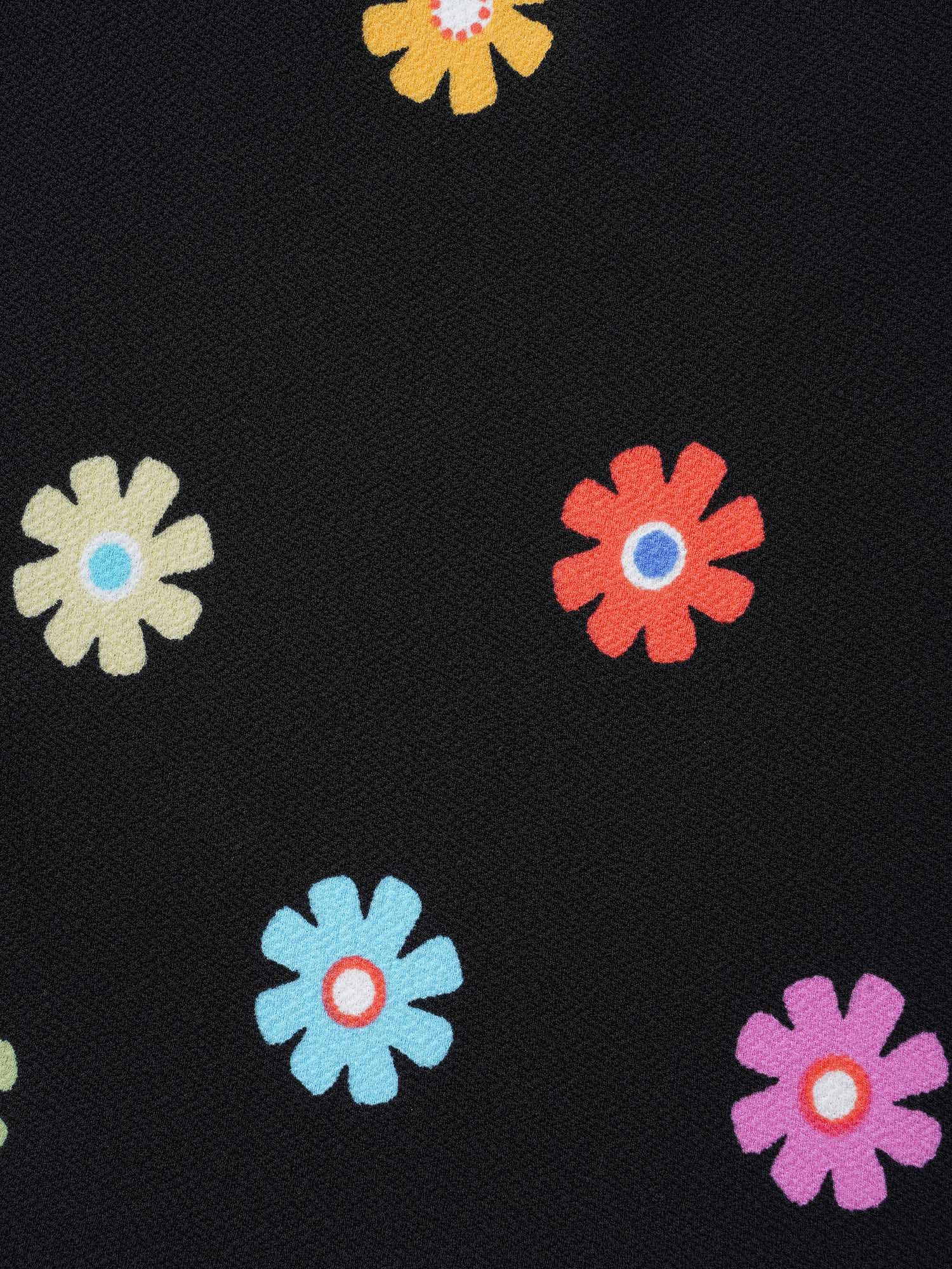 Multi-Color Floral Textured Stretchy Knit Top - Image 7
