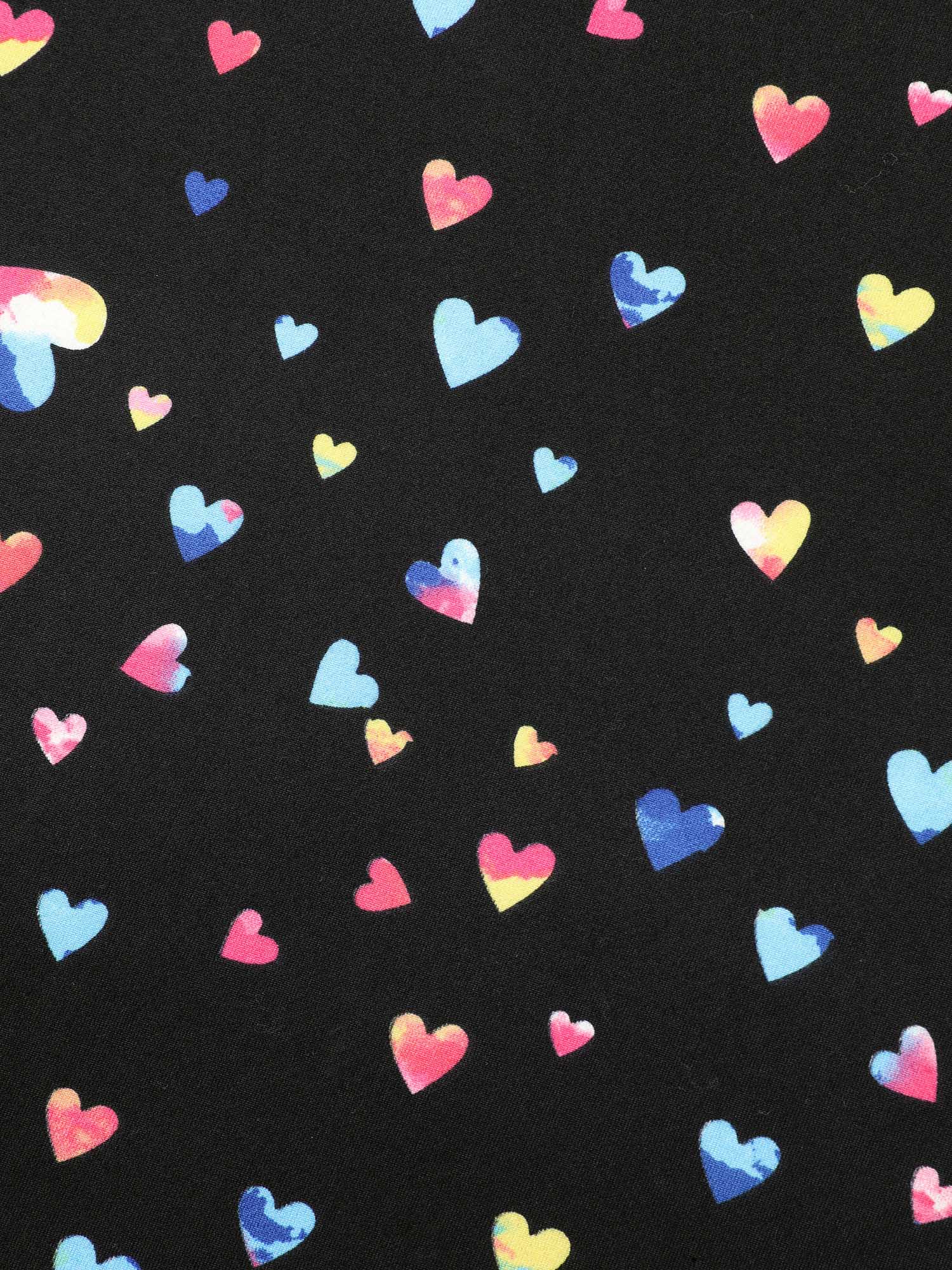 Multi-Color Hearts Printed Stretchy T-Shirt - Image 6