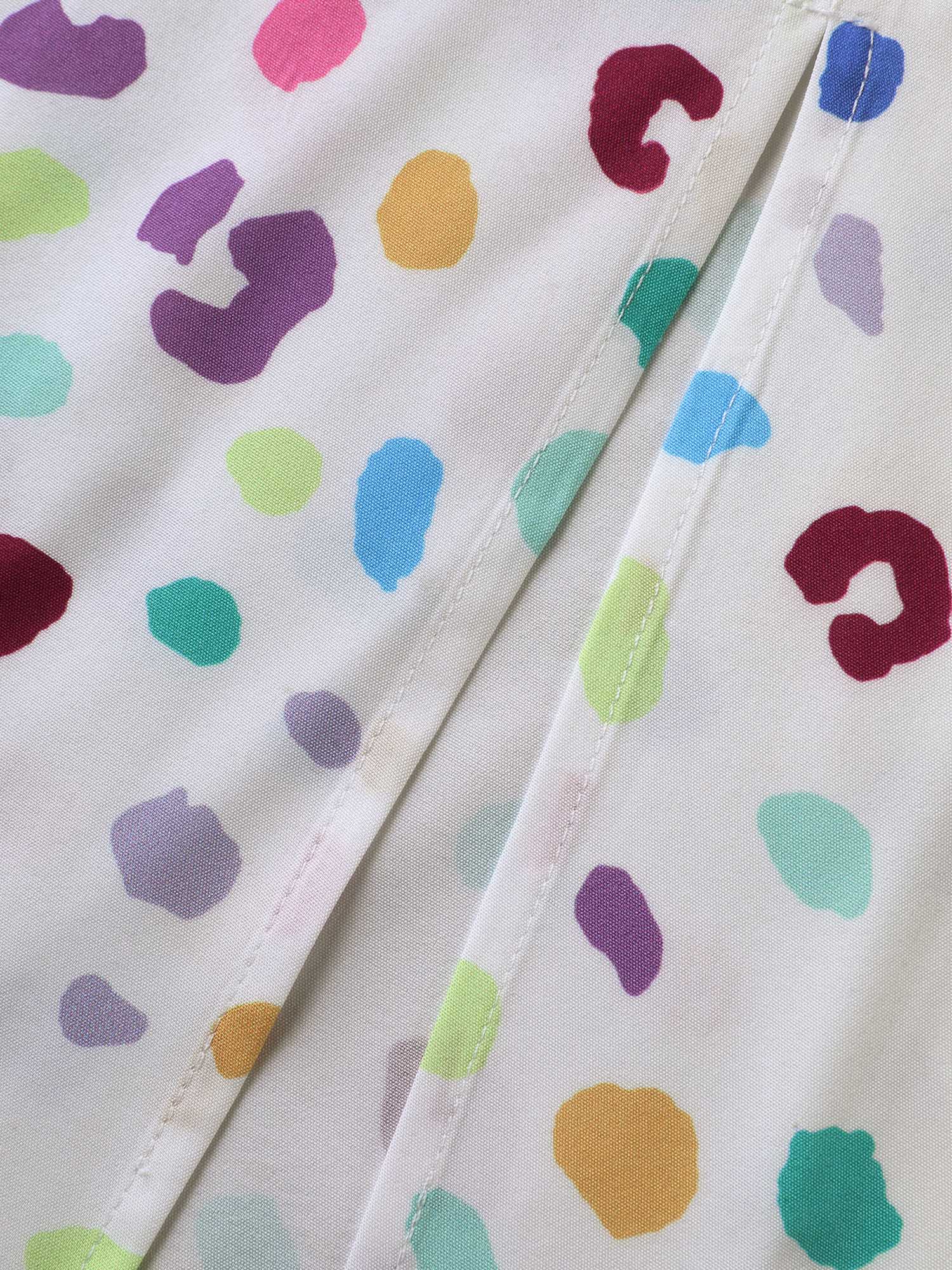 Multi-Color Leopard Print Surplice Midi Dress - Image 6
