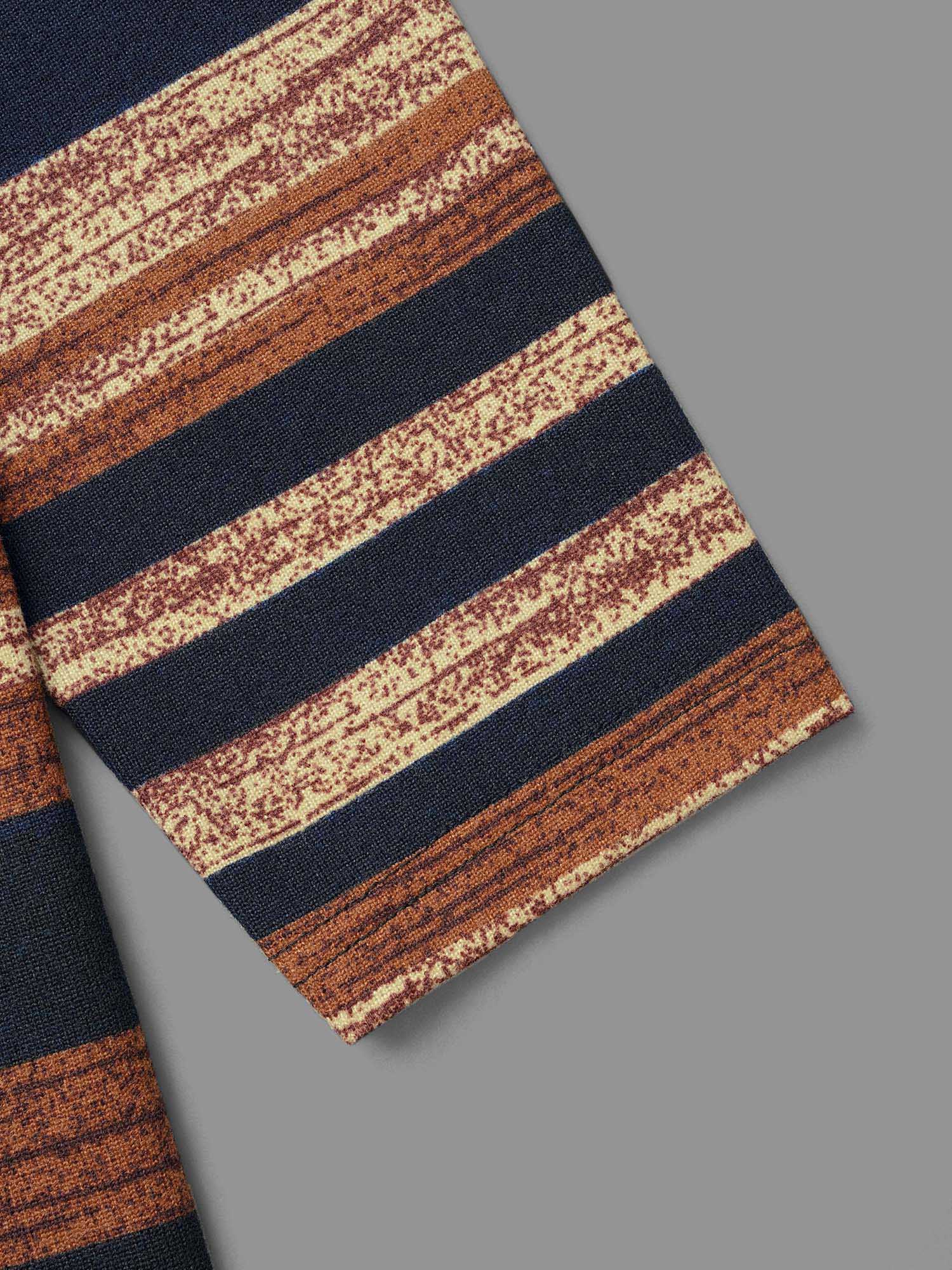 Multi-Color Striped Open-Front Long Jacket - Image 8
