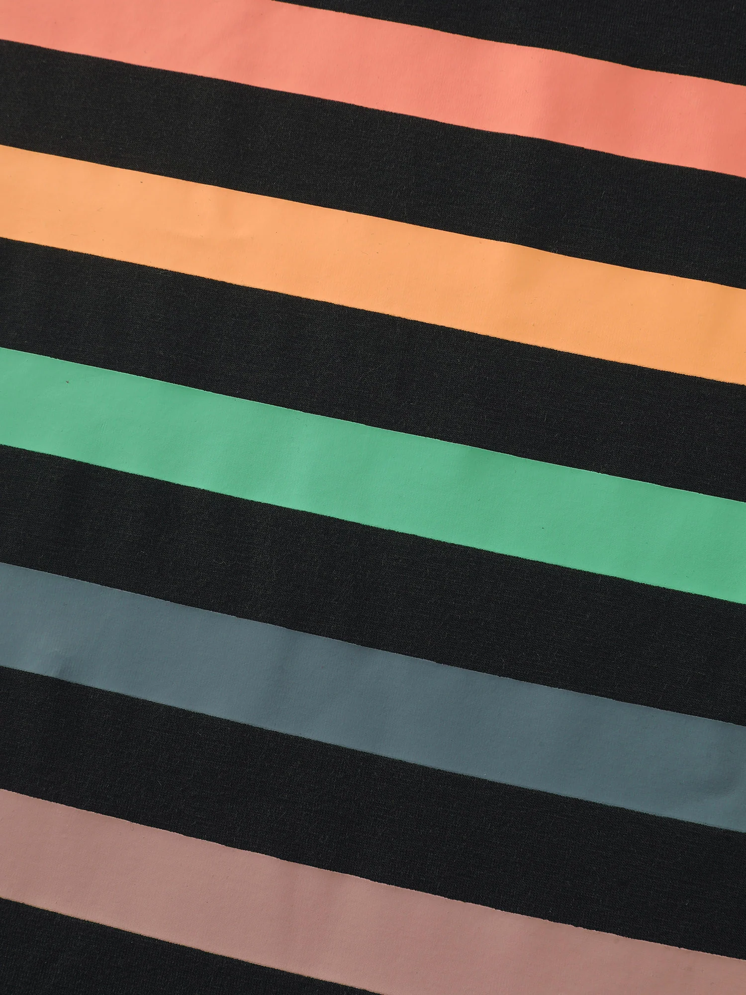 Multi-Color Striped Round Neck T-Shirt - Image 6