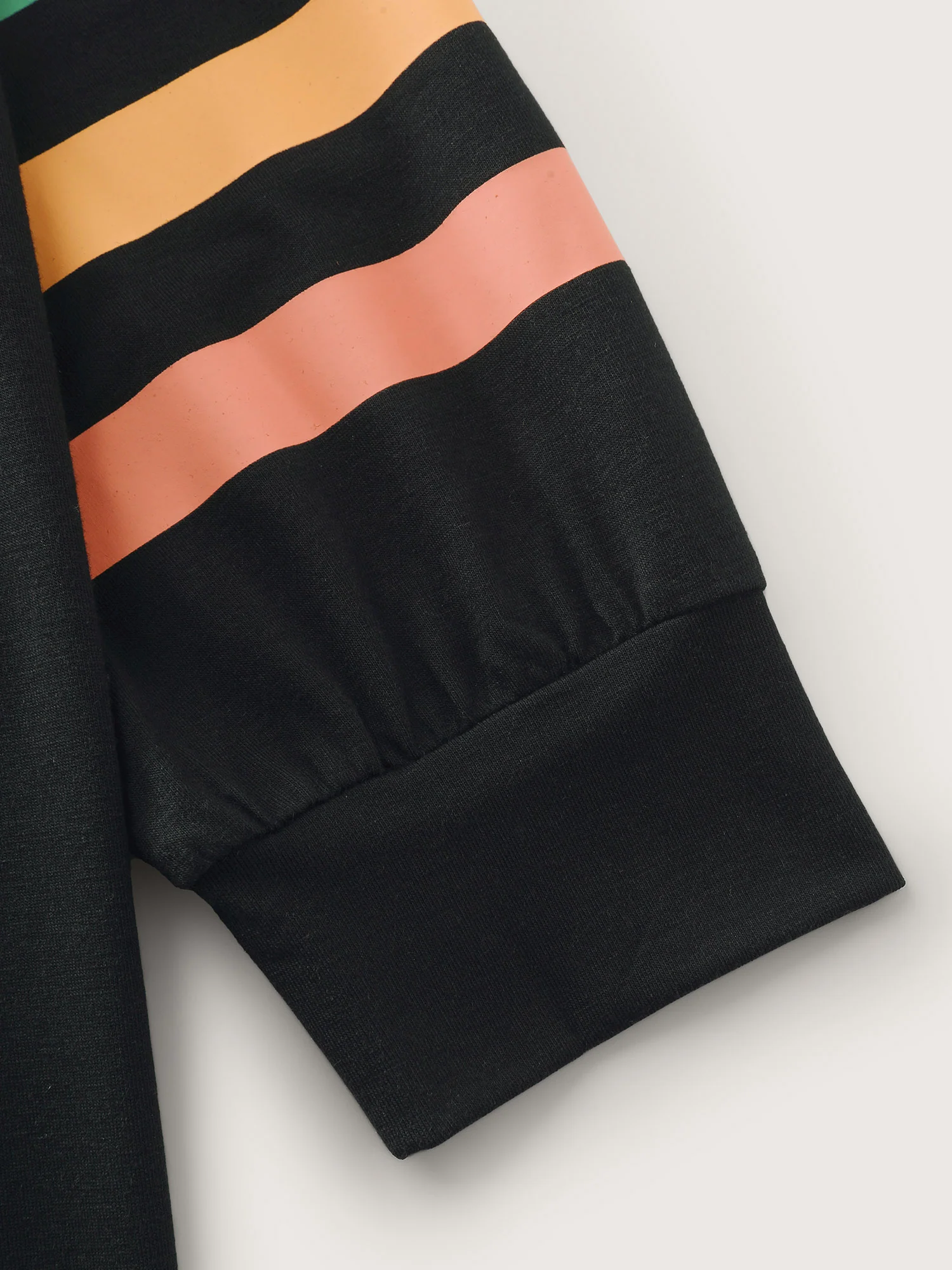 Multi-Color Striped Round Neck T-Shirt - Image 7