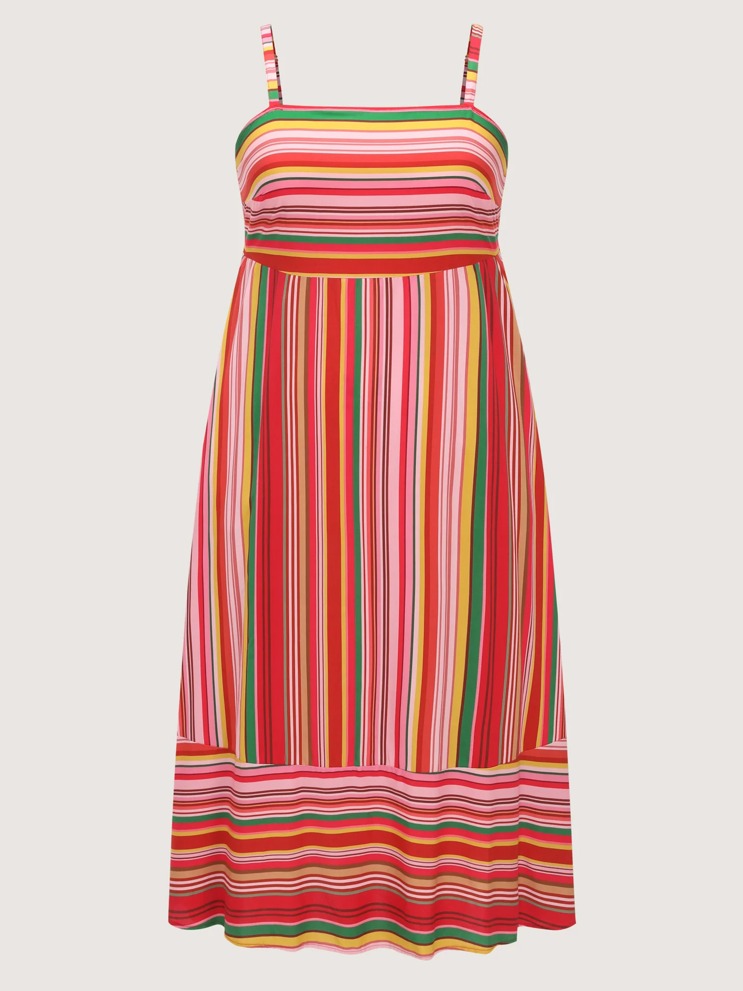 Multi-Color Striped Shirred Cami Maxi Dress - Image 7