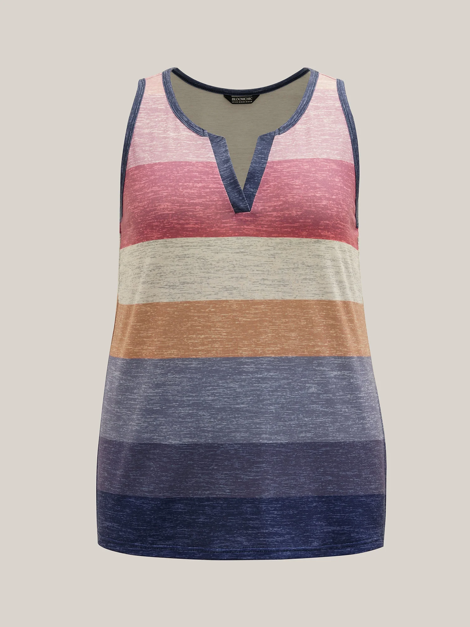 Multi-Color Stripes Off-Sleeves Vest - Image 7