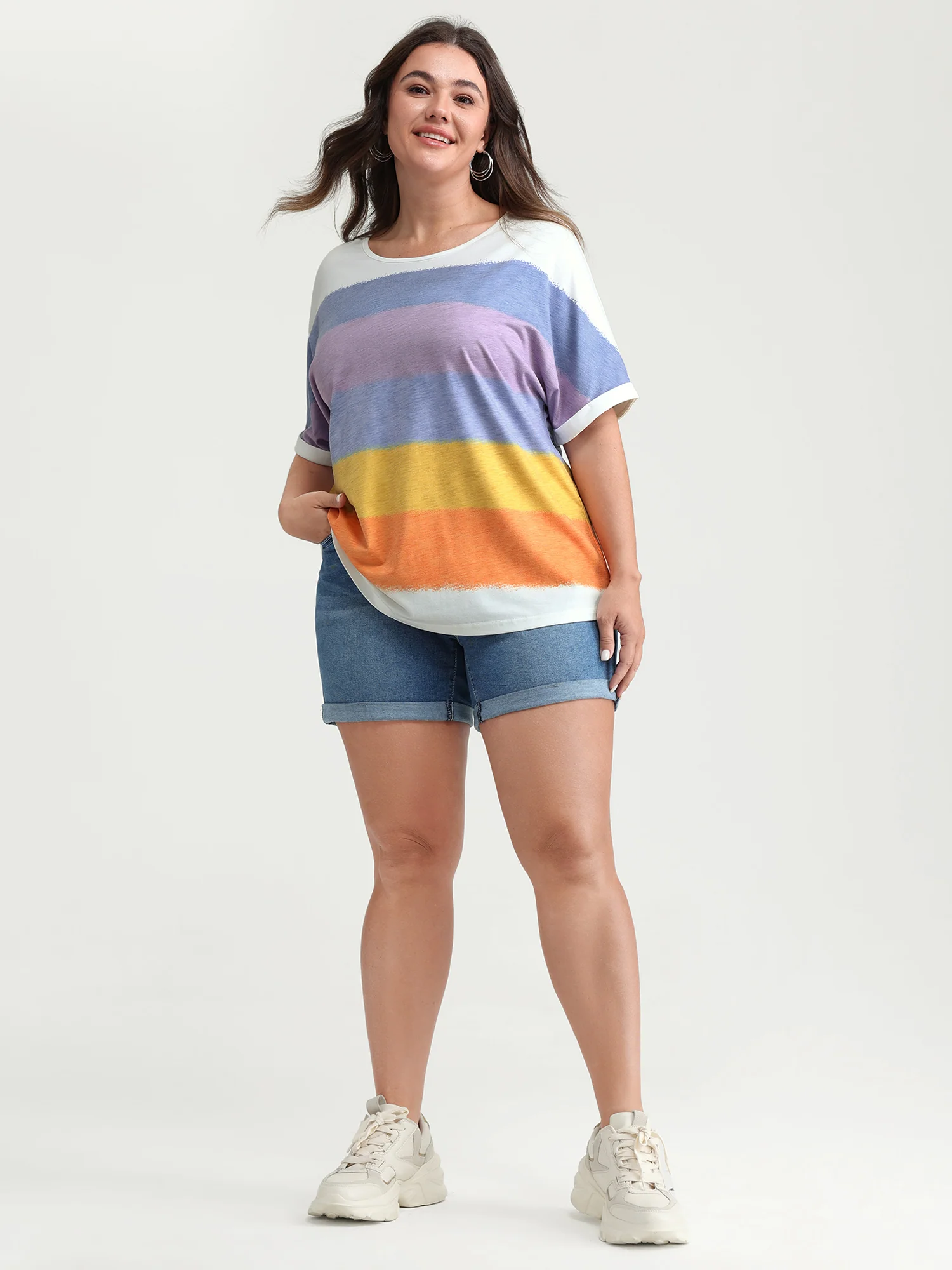 Multi-Color Supersoft Round Neck Knit Top - Image 3