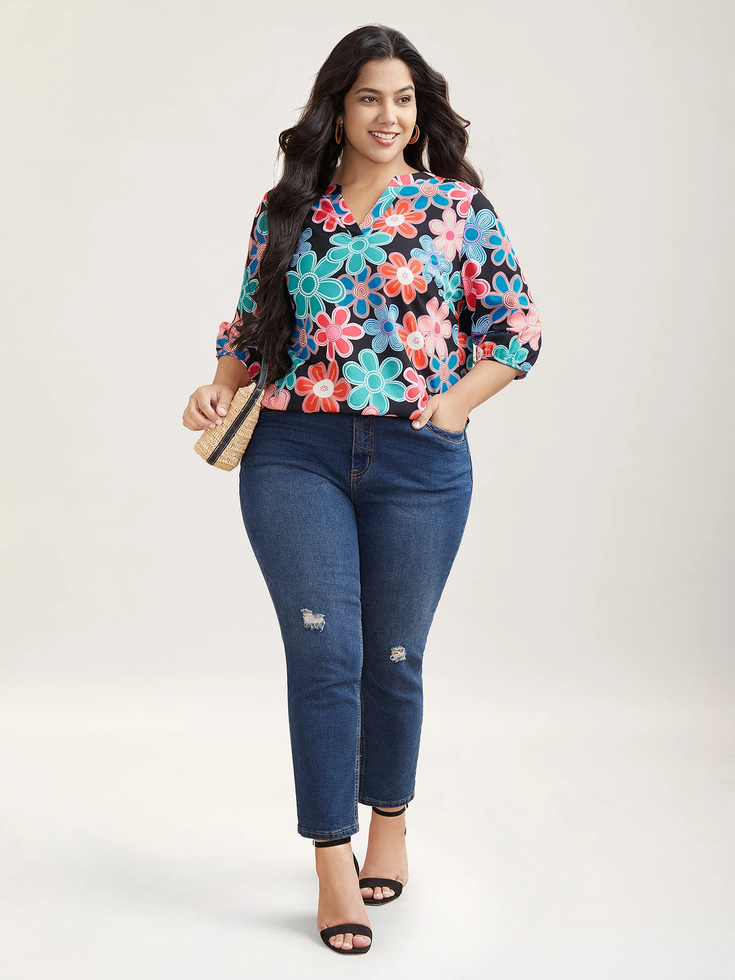 Multicolor Floral Fun Print Shirt - Image 2