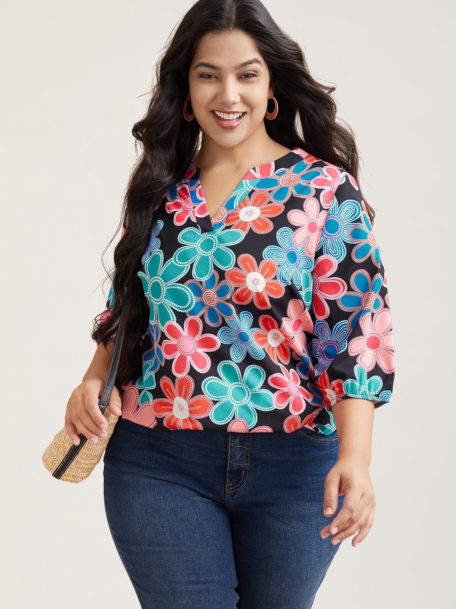 Multicolor Floral Fun Print Shirt - Image 3