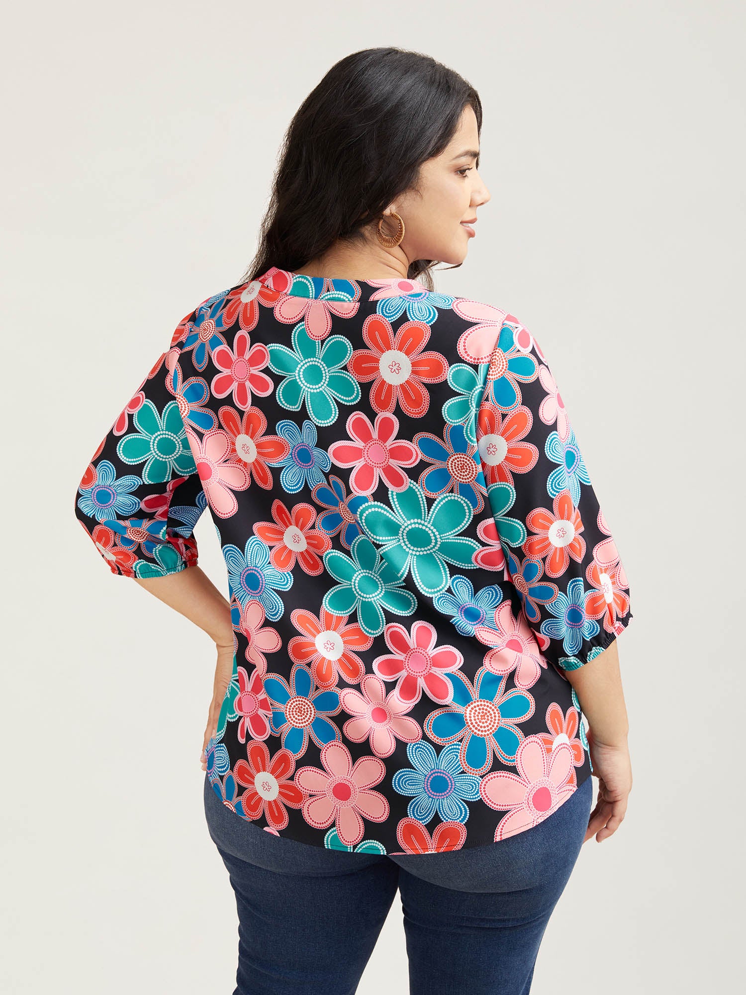 Multicolor Floral Fun Print Shirt - Image 4